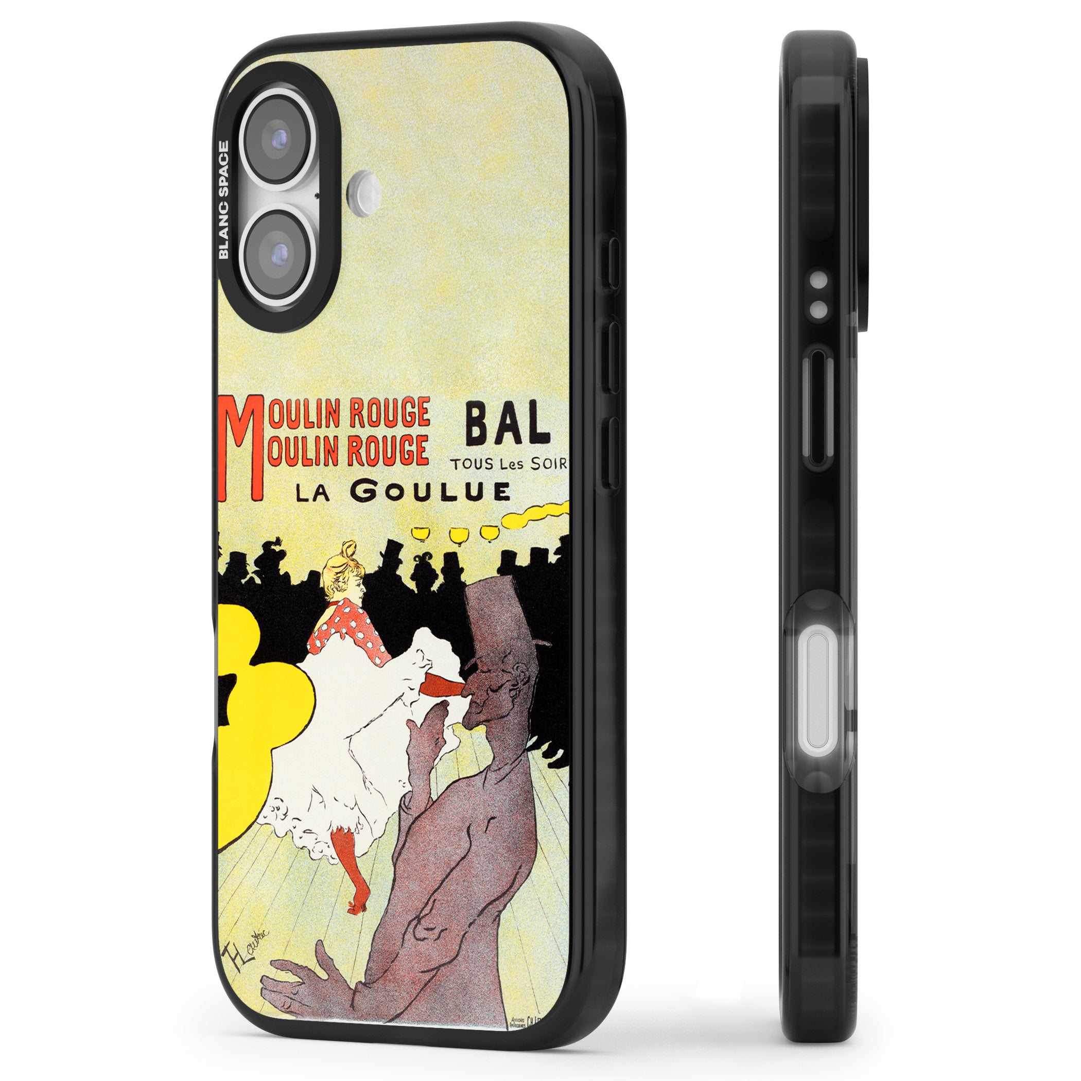 Moulin Rouge Poster iPhone 17 Impact Pro Black Phone Case Side Profile