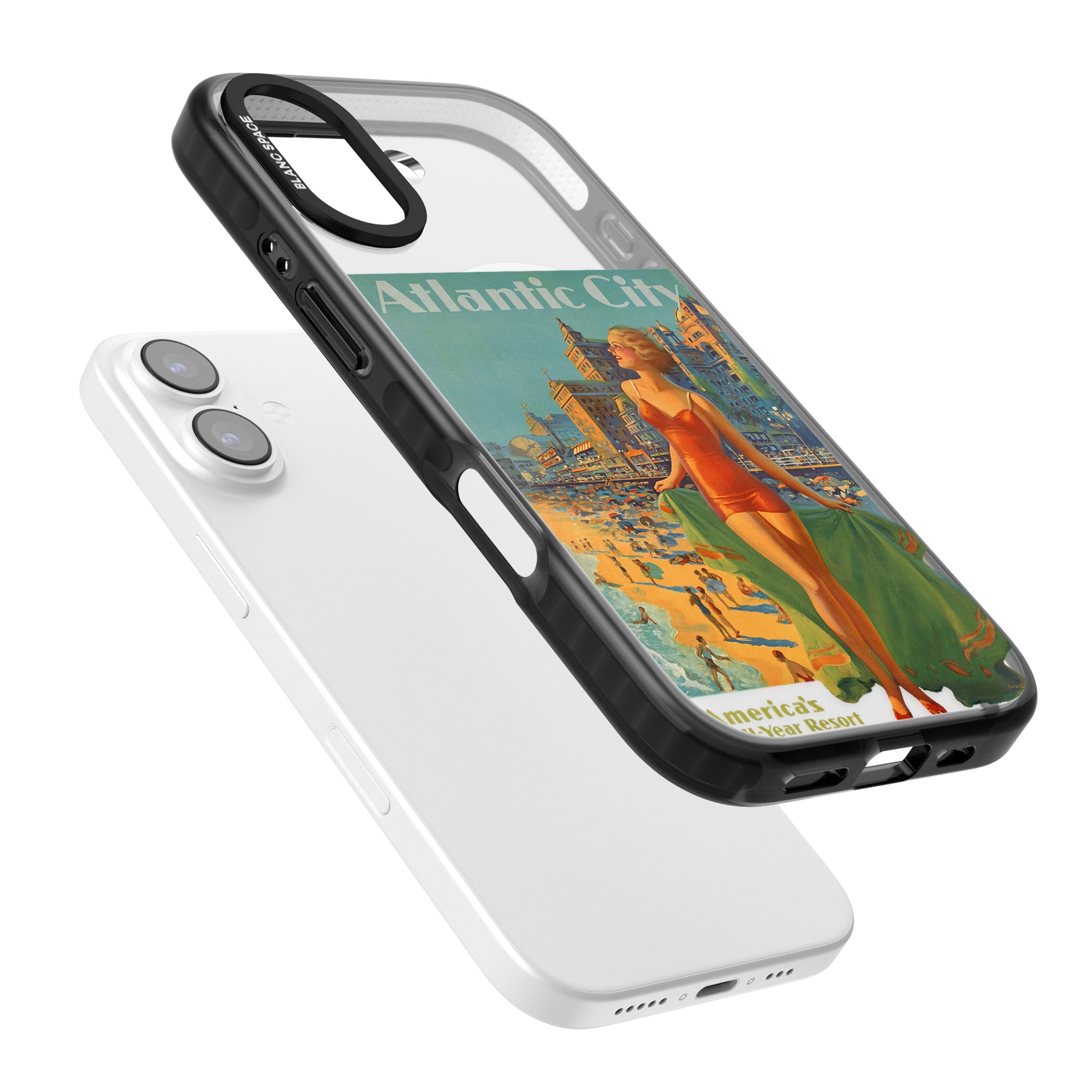 Atlantic City Vacation Poster iPhone 17 Impact Pro Black Phone Case Colours