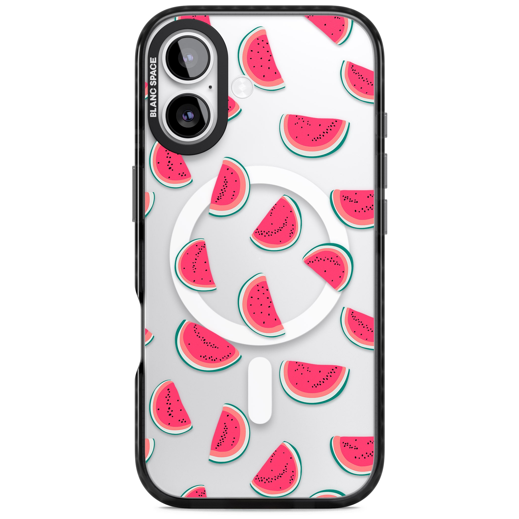 Watermelon Slices iPhone 17 Impact Pro Black Phone Case