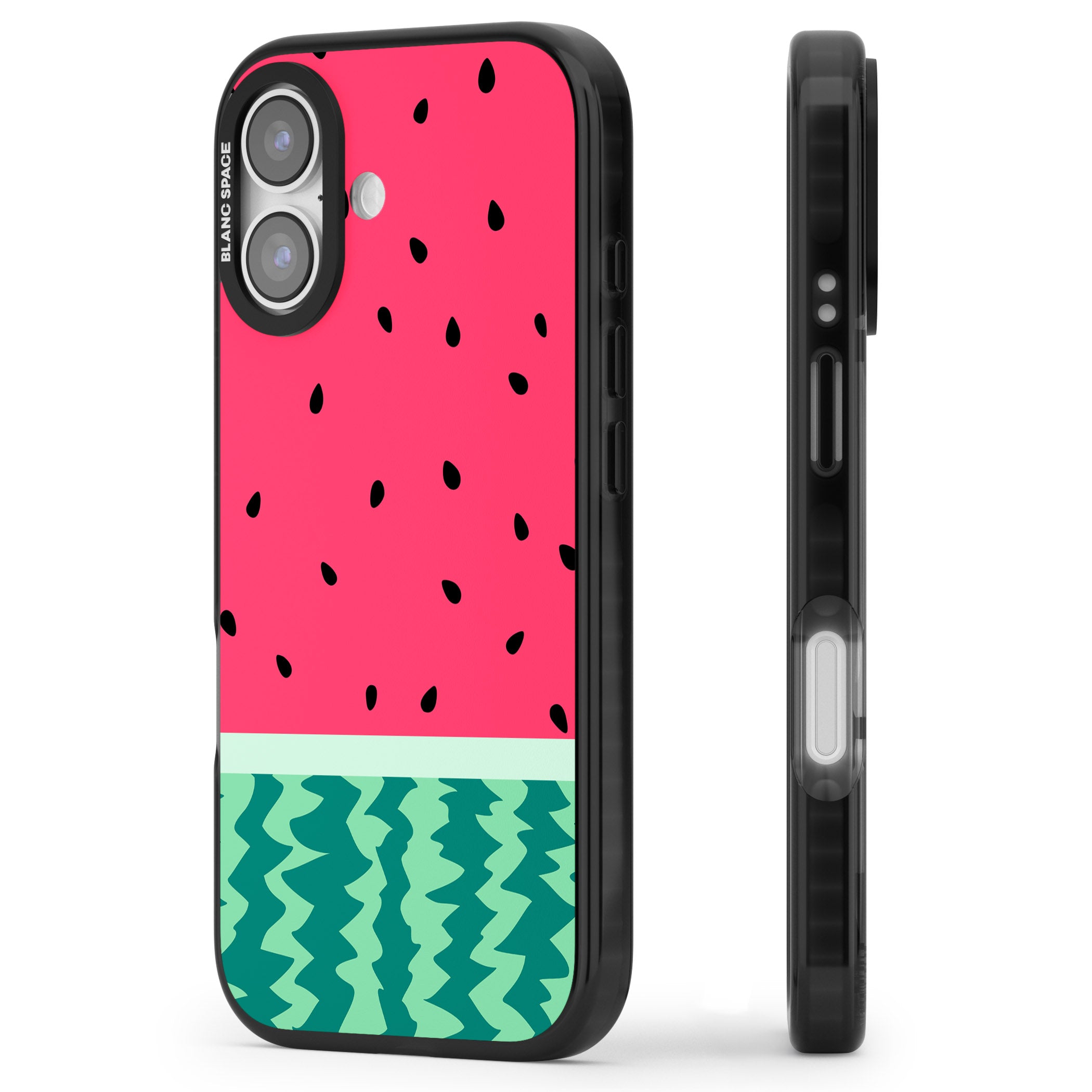 Full Watermelon iPhone 17 Impact Pro Black Phone Case Side Profile
