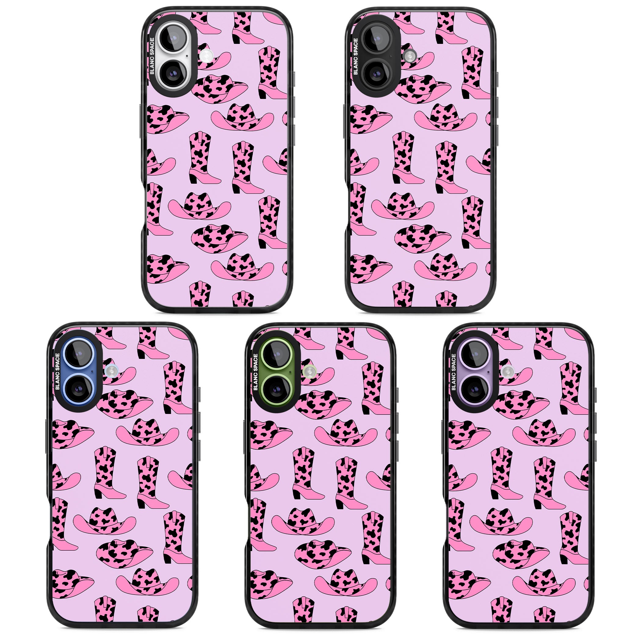 Cow Girl Pattern iPhone 17 Impact Pro Black Phone Case APT Impact Protection