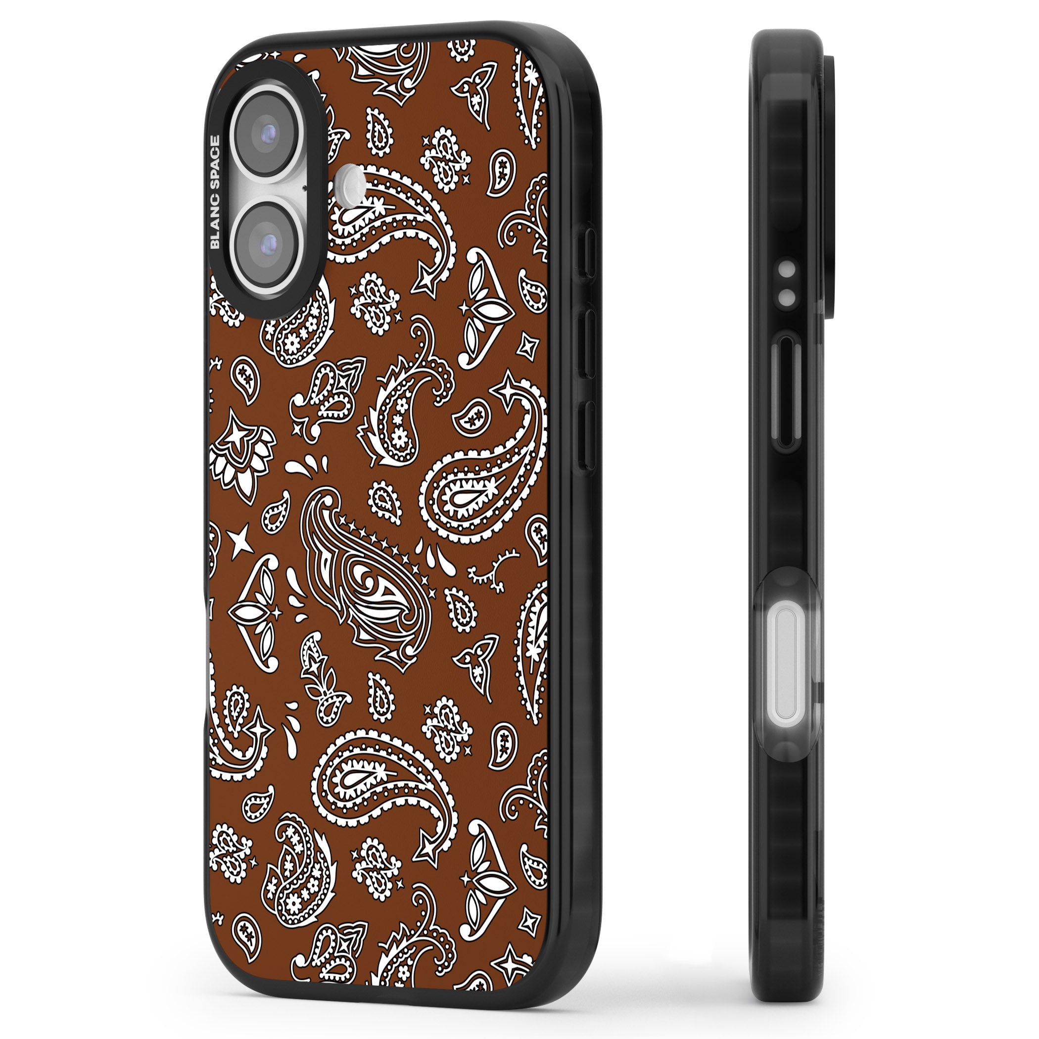Brown Bandana iPhone 17 Impact Pro Black Phone Case Side Profile