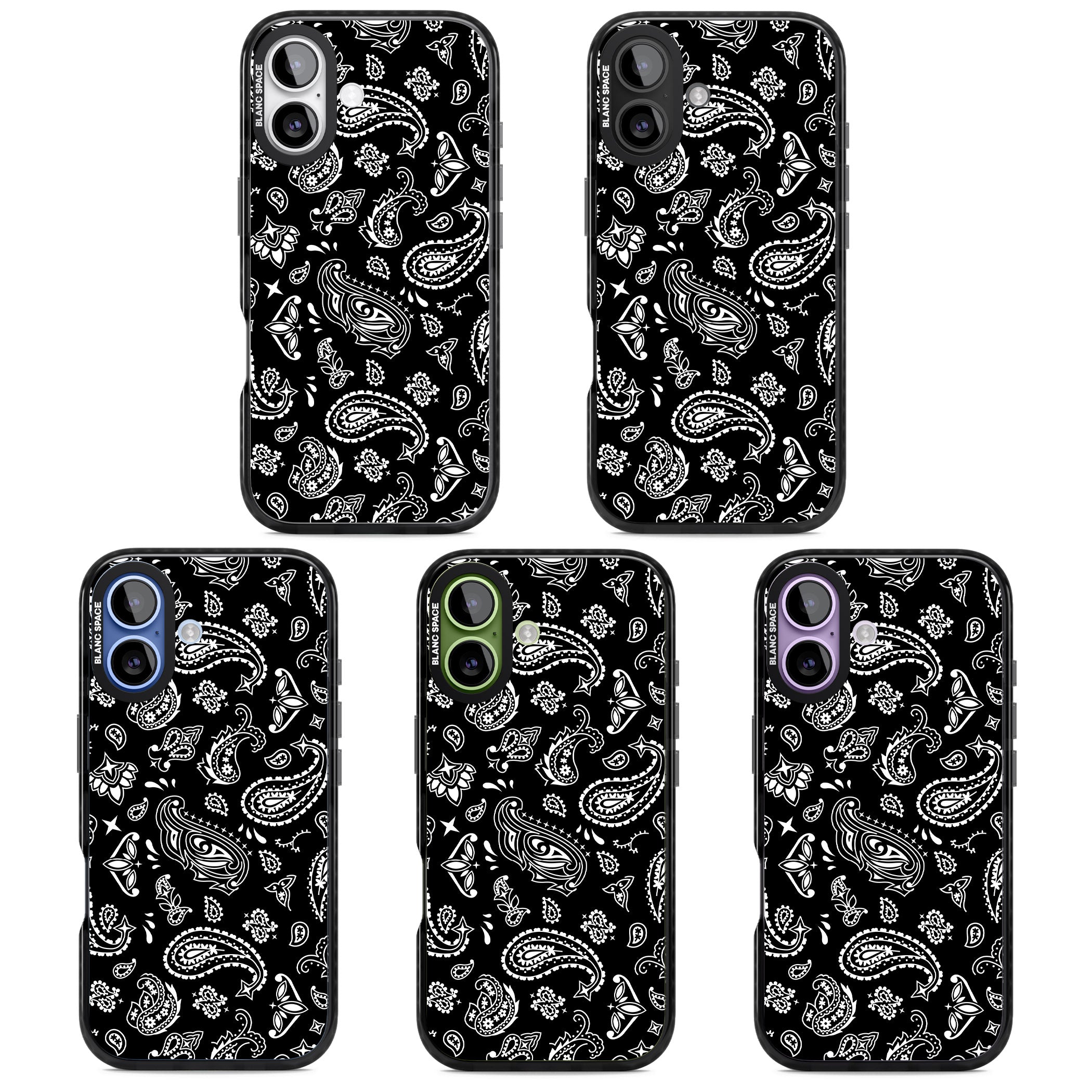 Black Bandana iPhone 17 Impact Pro Black Phone Case APT Impact Protection
