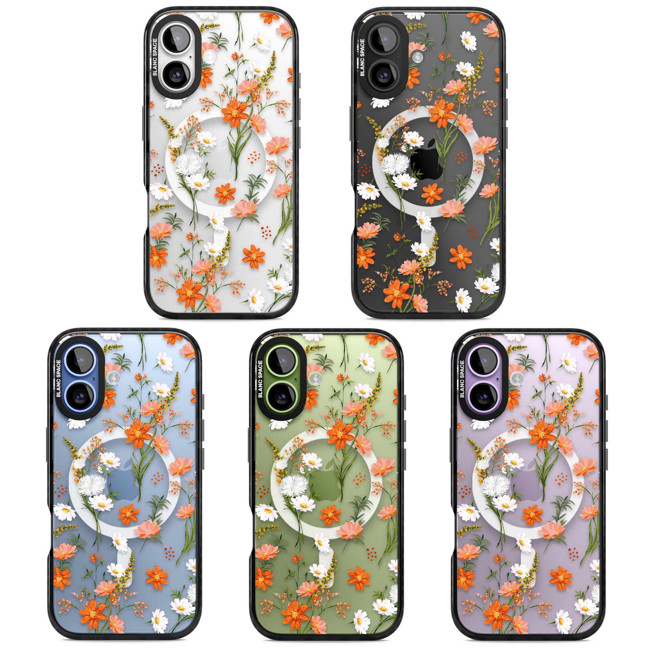 Sunset Wildflowers iPhone 17 Impact Pro Black Phone Case APT Impact Protection