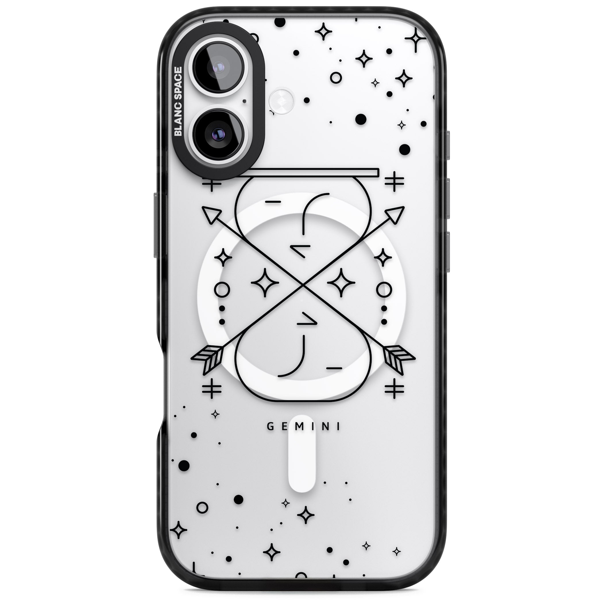 Gemini Zodiac iPhone 17 Impact Pro Black Phone Case