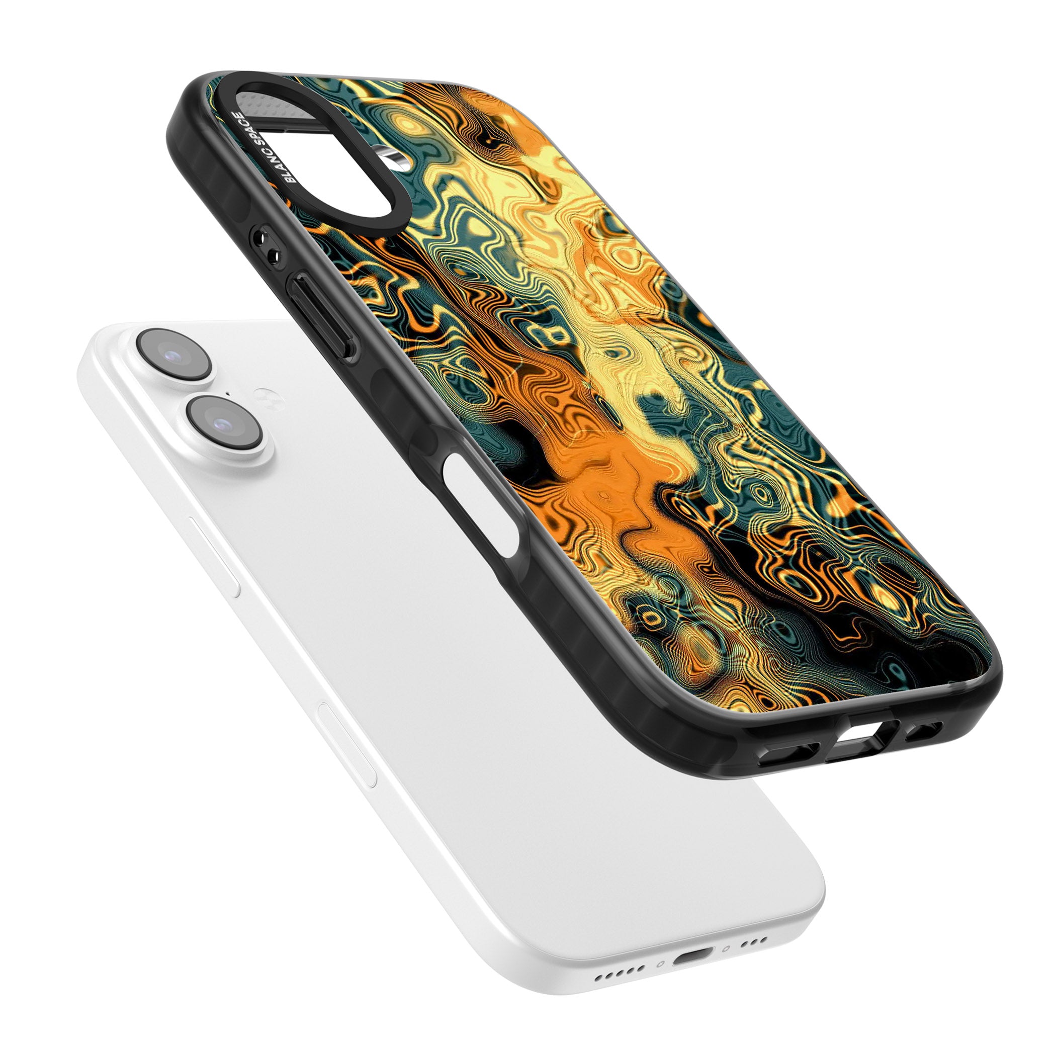 Gold Green Marble iPhone 17 Impact Black Phone Case Colours