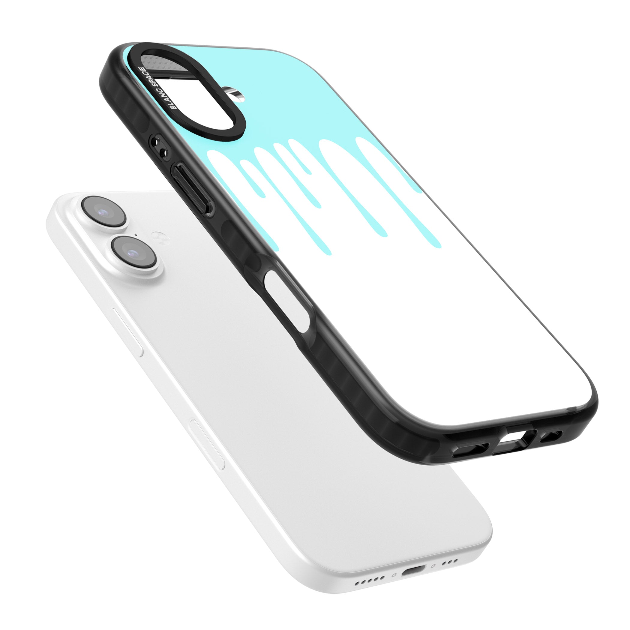 Melted Teal Drip iPhone 17 Impact Black Phone Case Colours