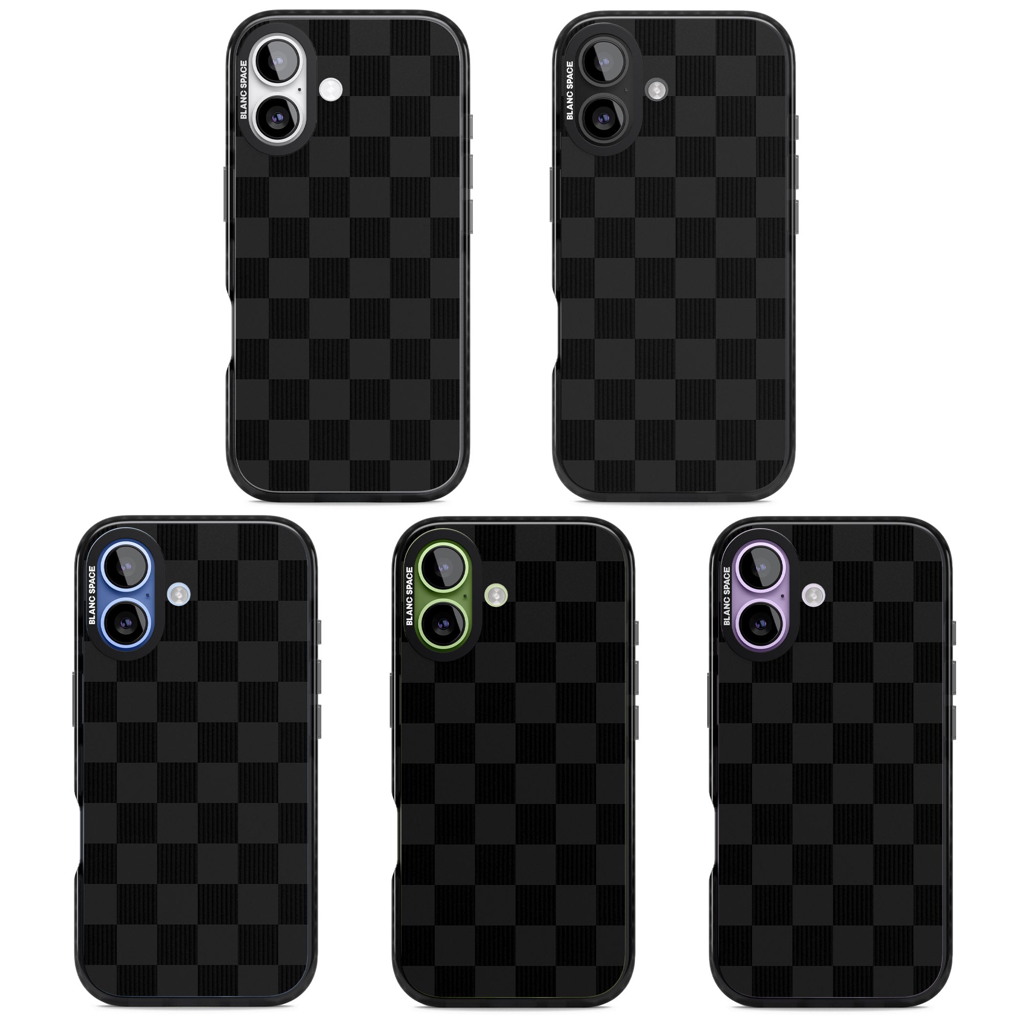 Black Checkered iPhone 17 Impact Black Phone Case APT Impact Protection