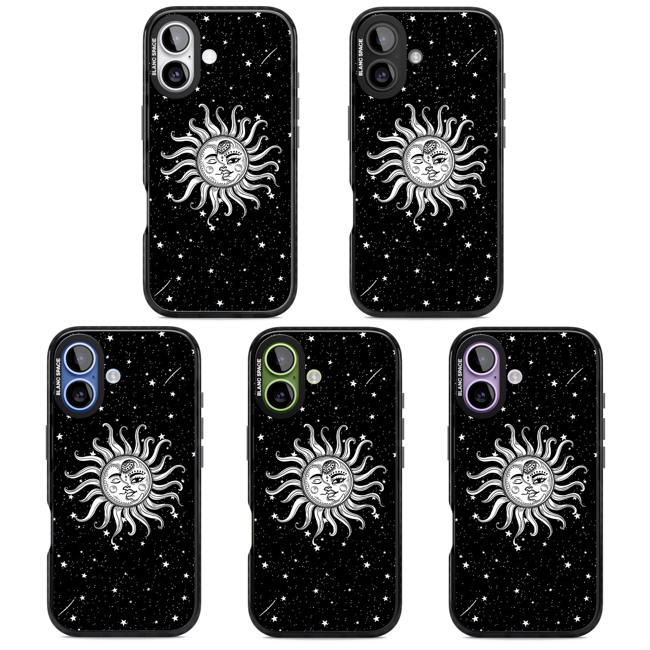 Mystic Sun Moon iPhone 17 Impact Black Phone Case APT Impact Protection