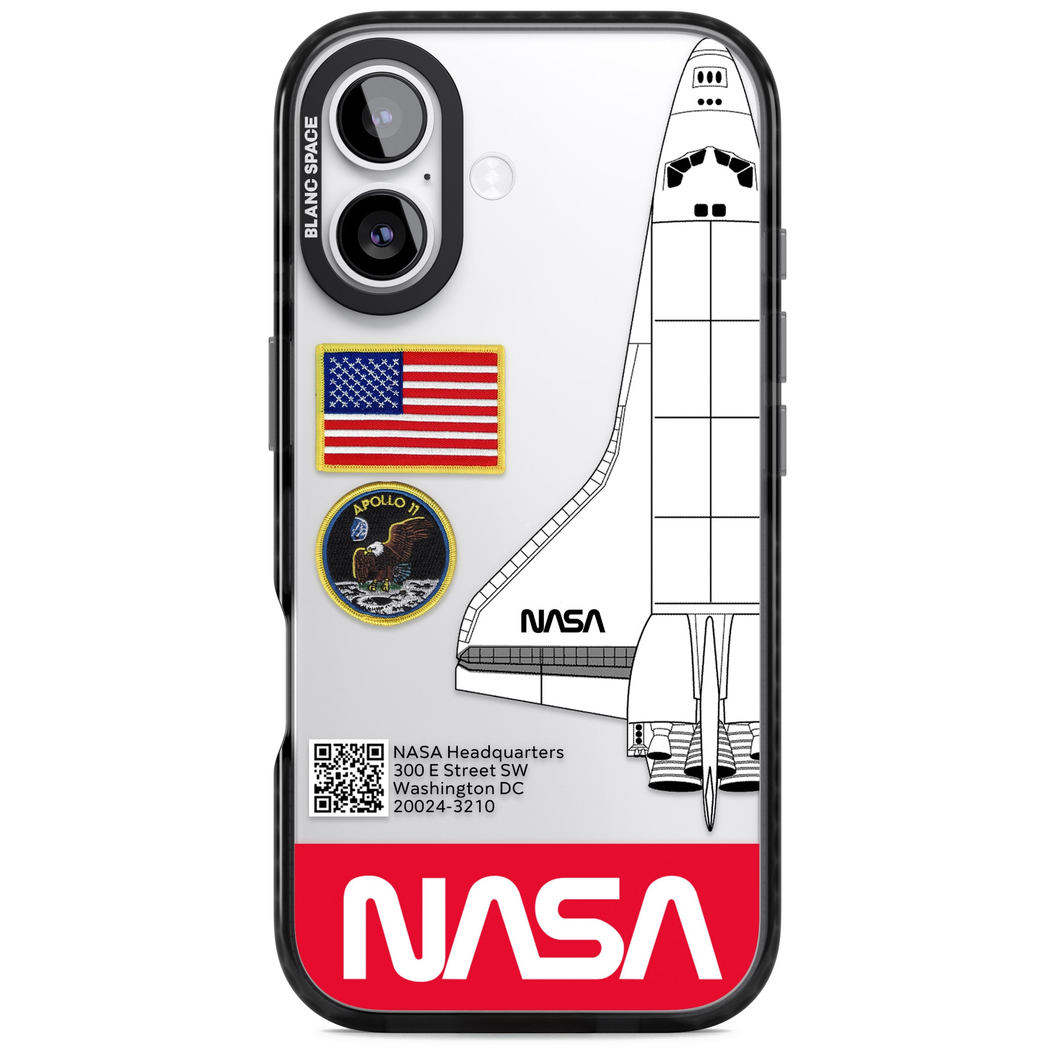 Nasa Apollo 11 iPhone 17 Impact Black Phone Case