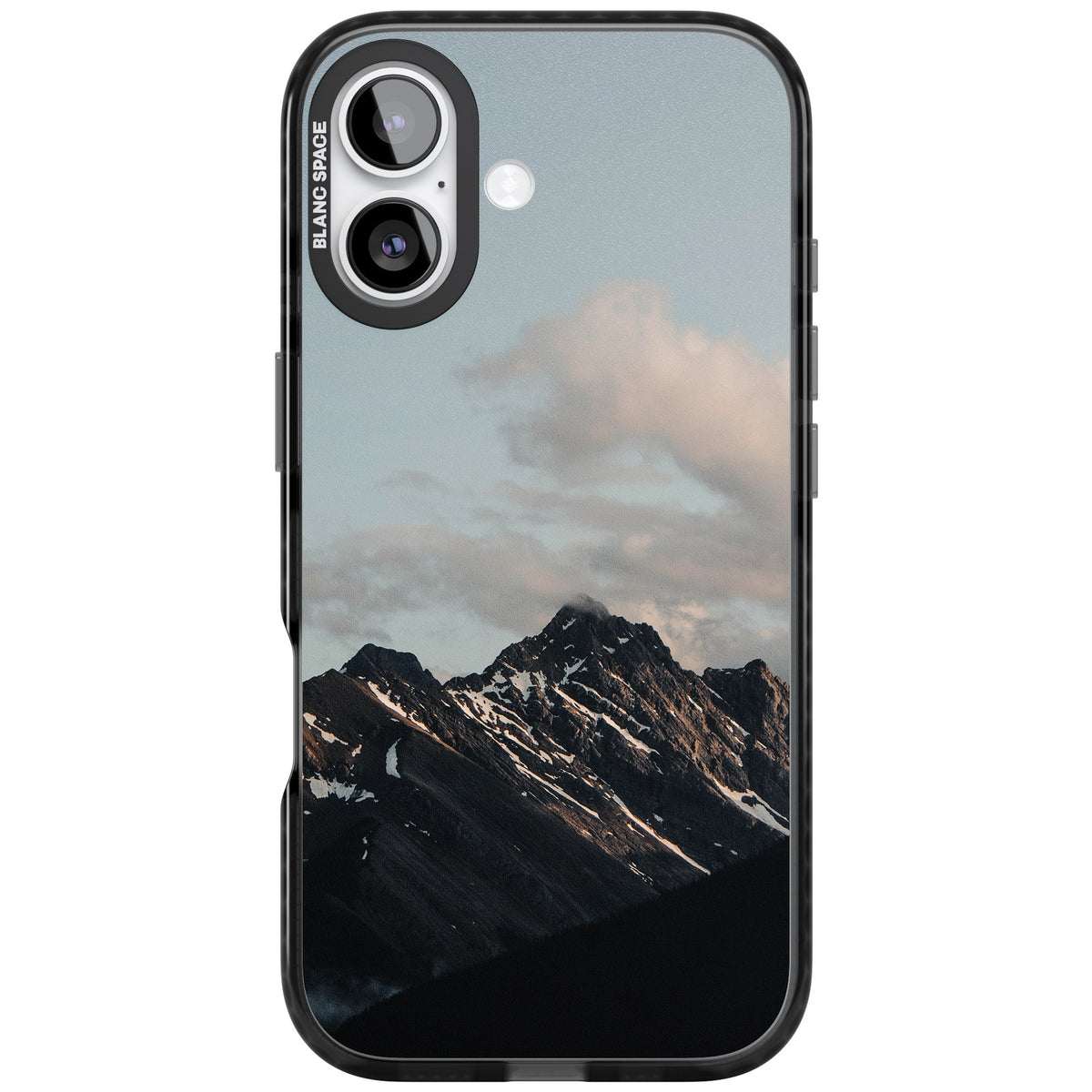 Twilight Mountain iPhone 16 / iPhone 16 Plus / iPhone 17 Impact Black Phone Case front