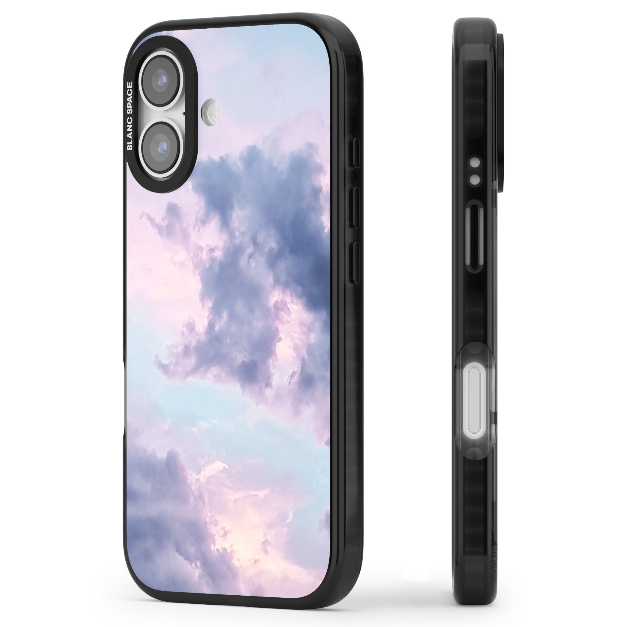 Pastel Sky Clouds iPhone 17 Impact Black Phone Case Side Profile