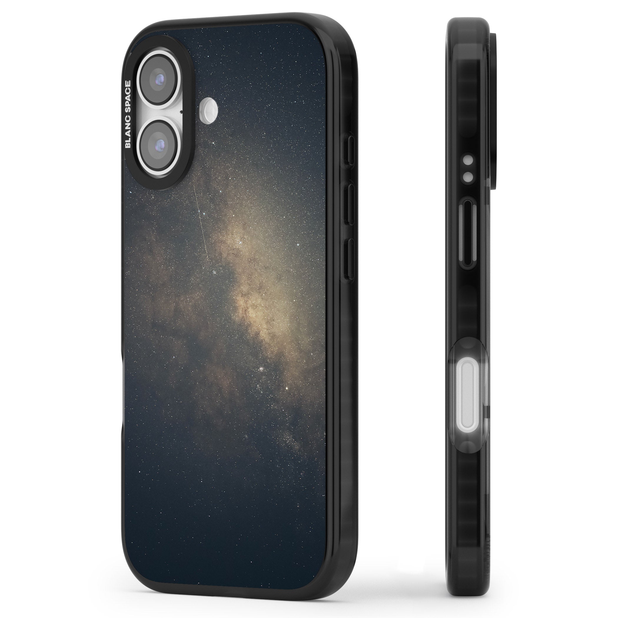 Cosmic Night Sky iPhone 17 Impact Black Phone Case Side Profile