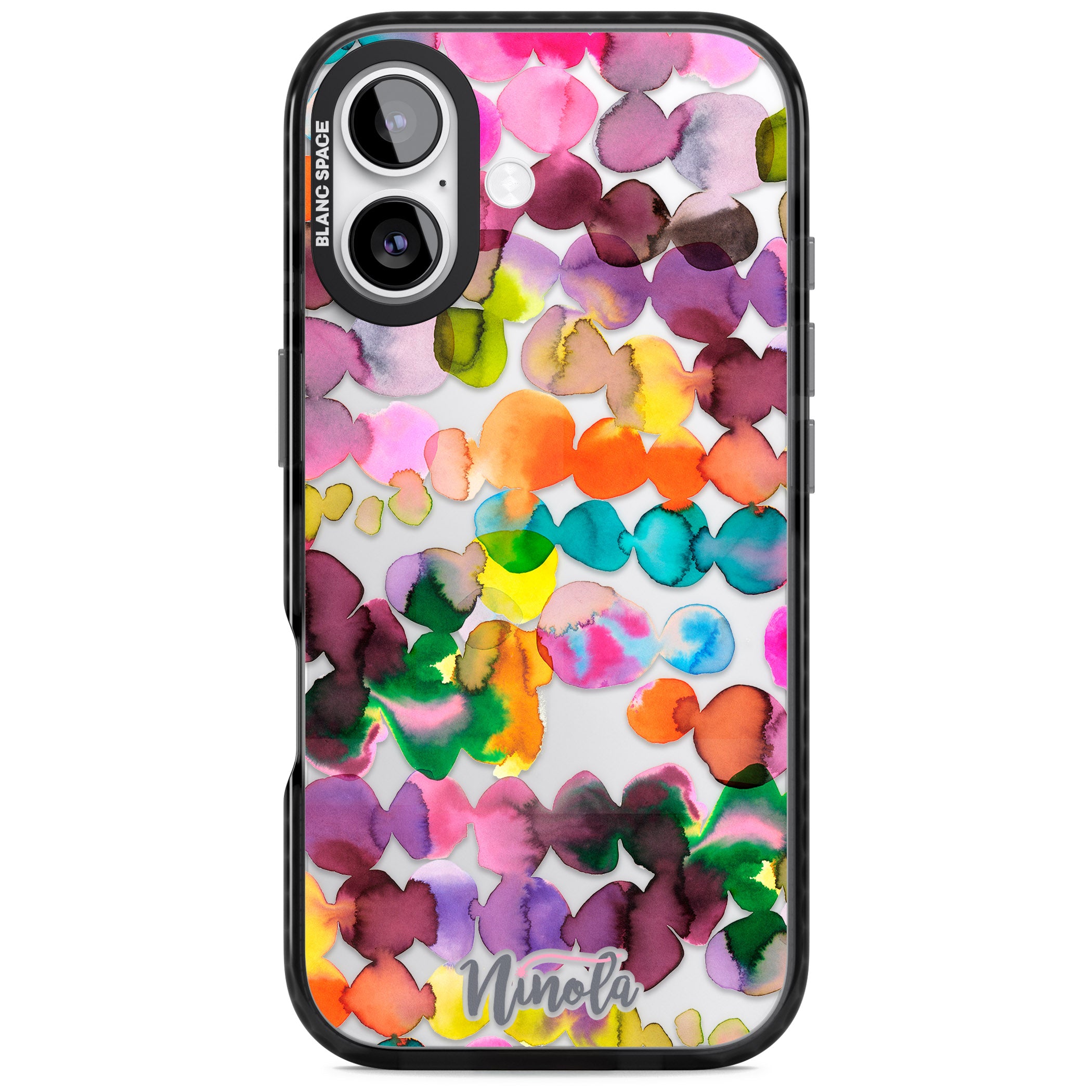 Ink Splash Hues iPhone 17 Impact Black Phone Case