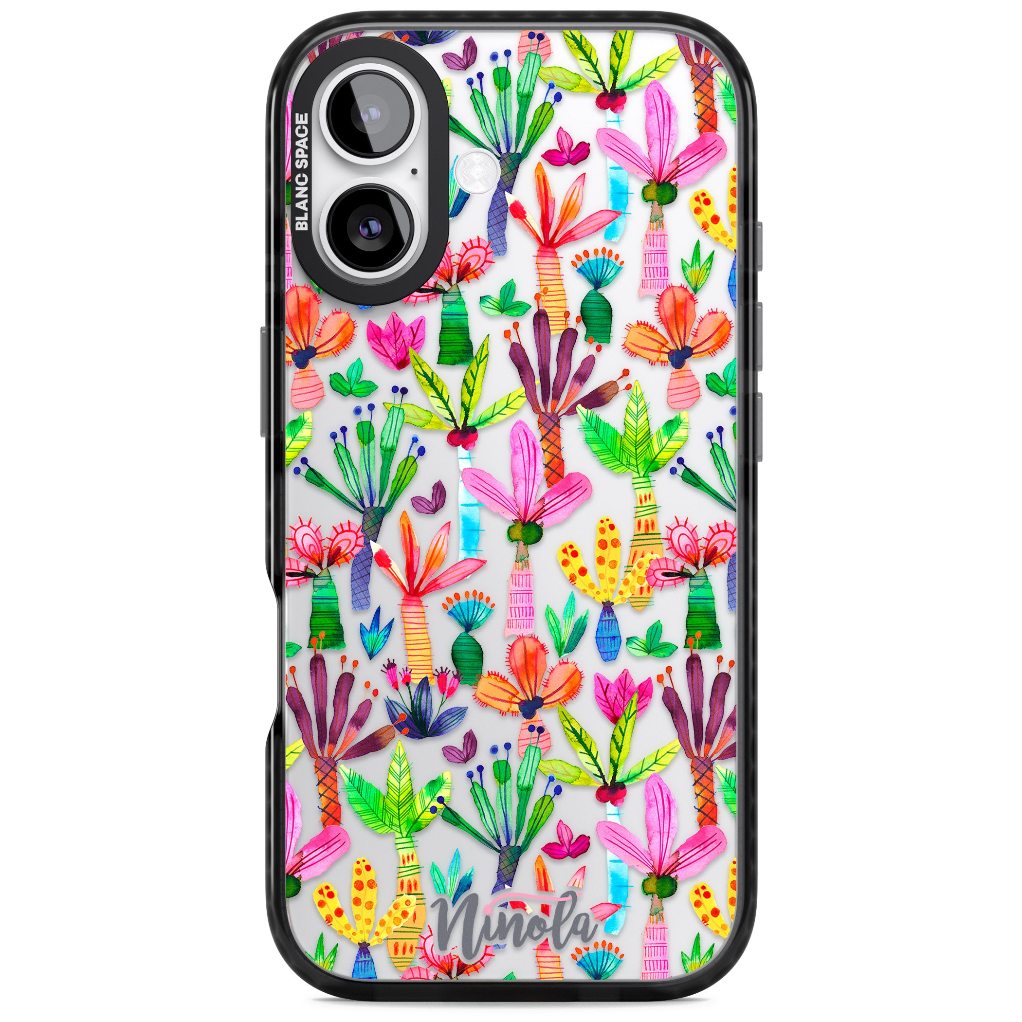 Tropical Botanical iPhone 17 Impact Black Phone Case