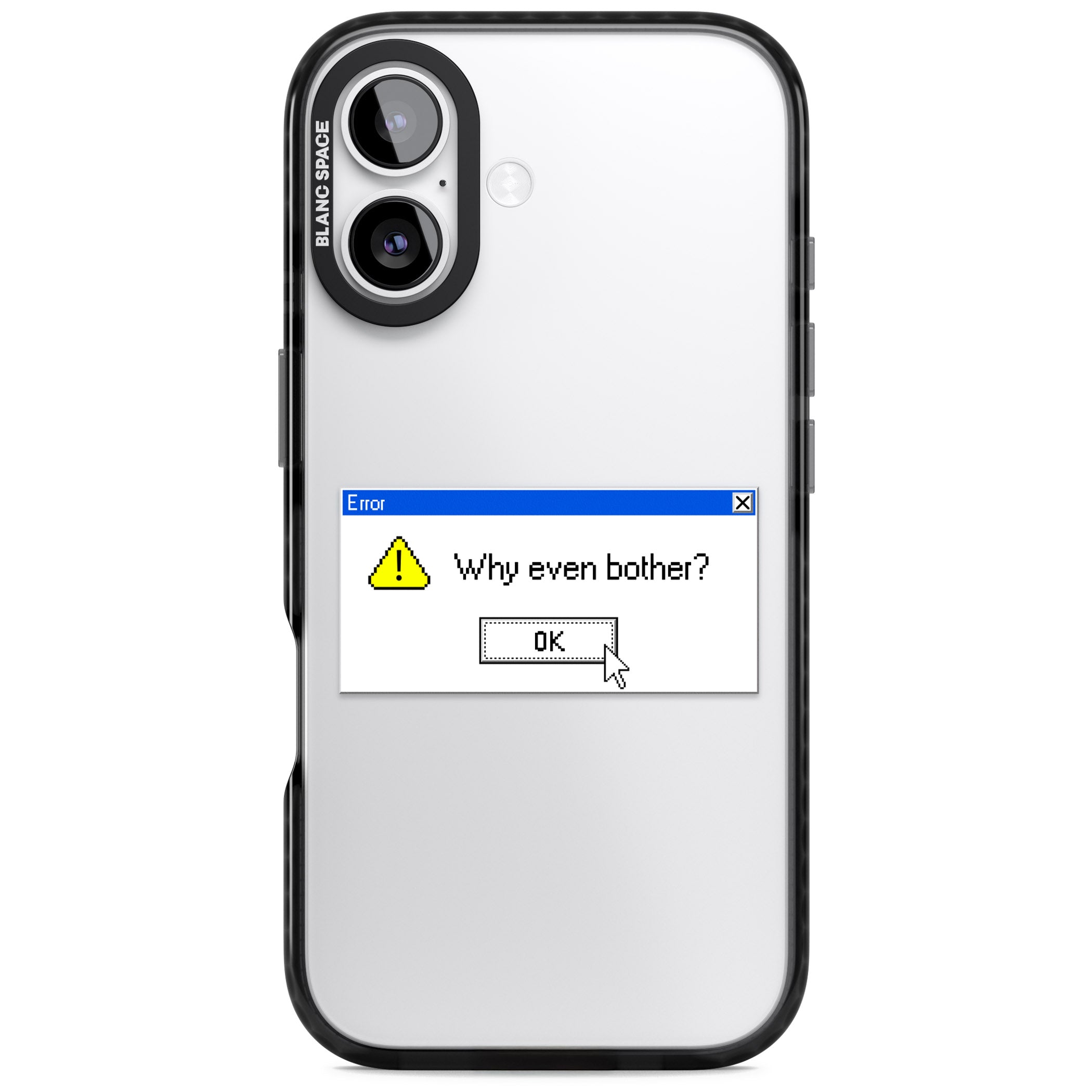 Why Even Bother Exe iPhone 17 Impact Black Phone Case