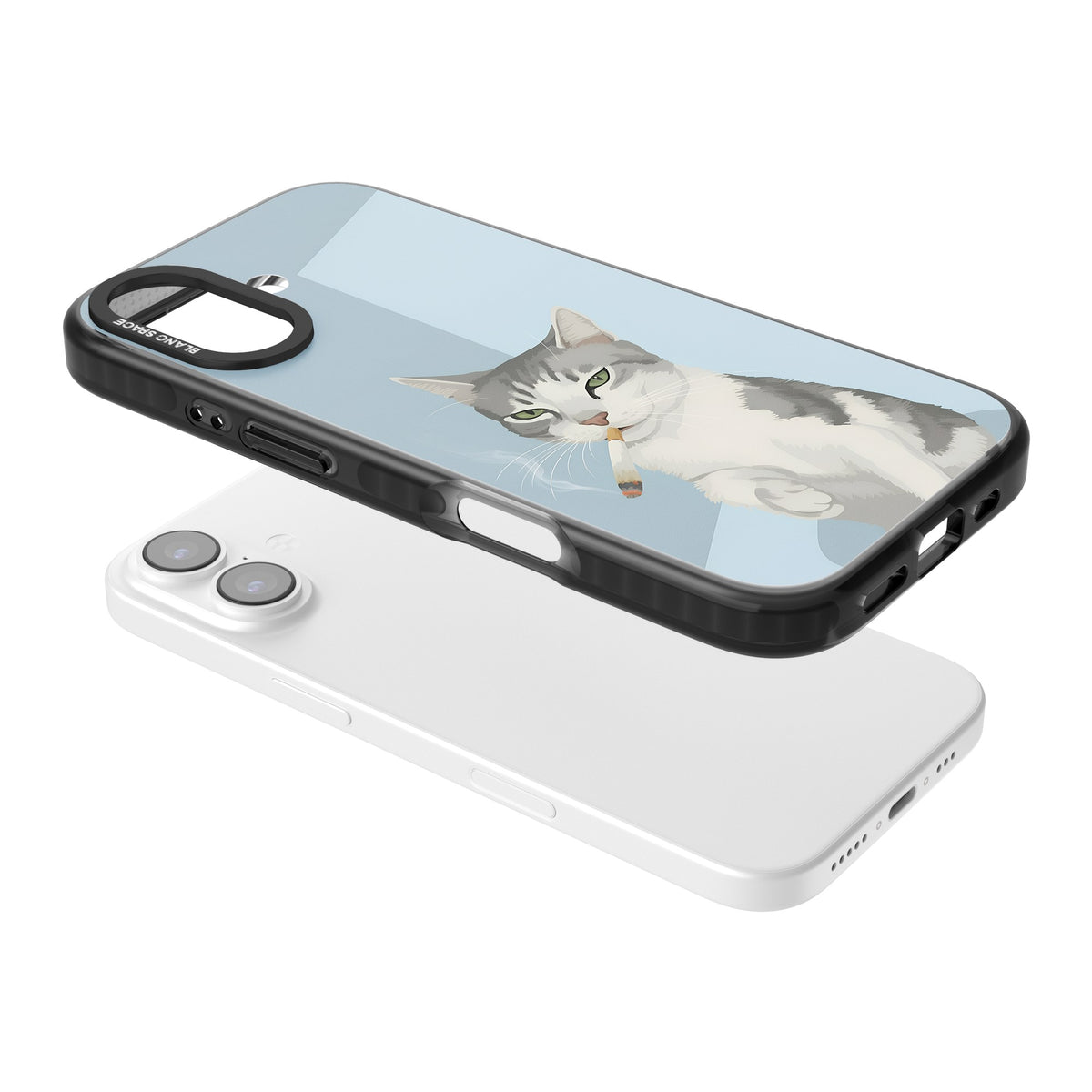 Better Than Cat Treats iPhone 16 / iPhone 16 Plus / iPhone 17 Impact Black Phone Case angled