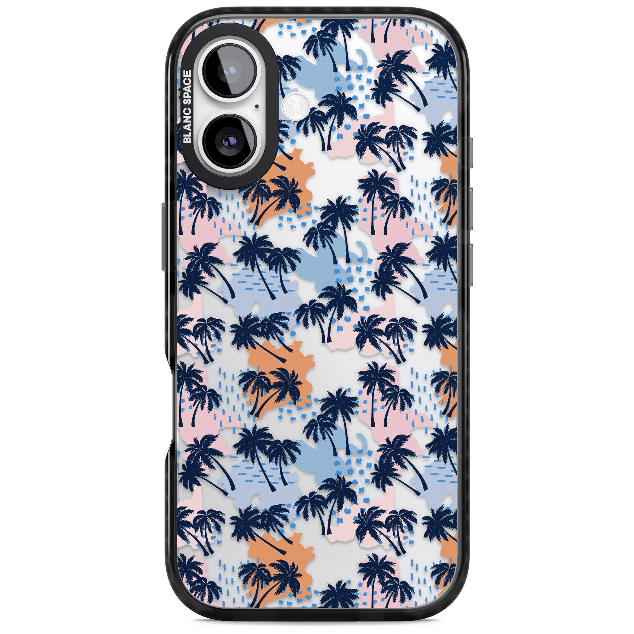 Tropical Vibes Palm Clear iPhone 17 Impact Black Phone Case
