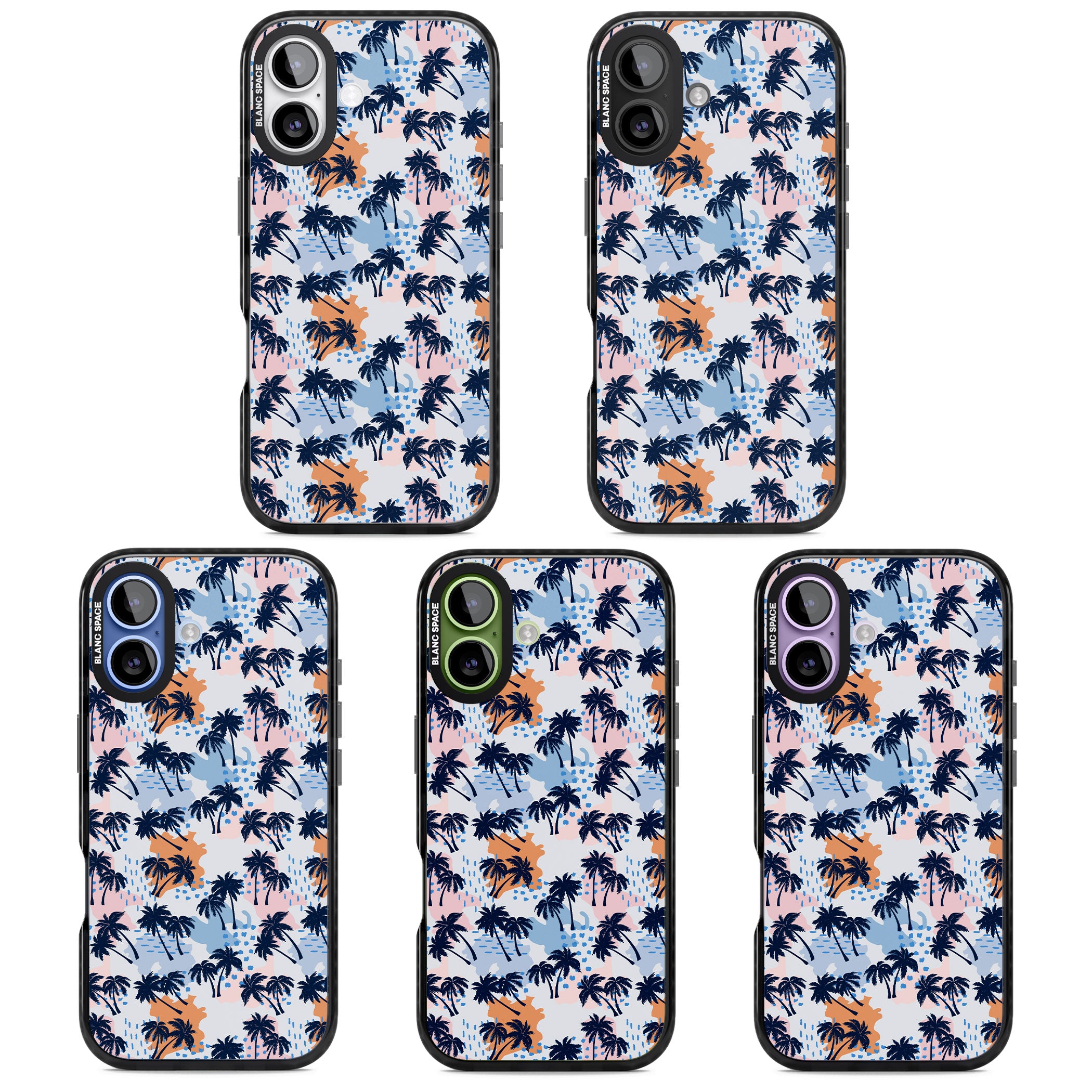 Tropical Vibes Palm iPhone 17 Impact Black Phone Case APT Impact Protection