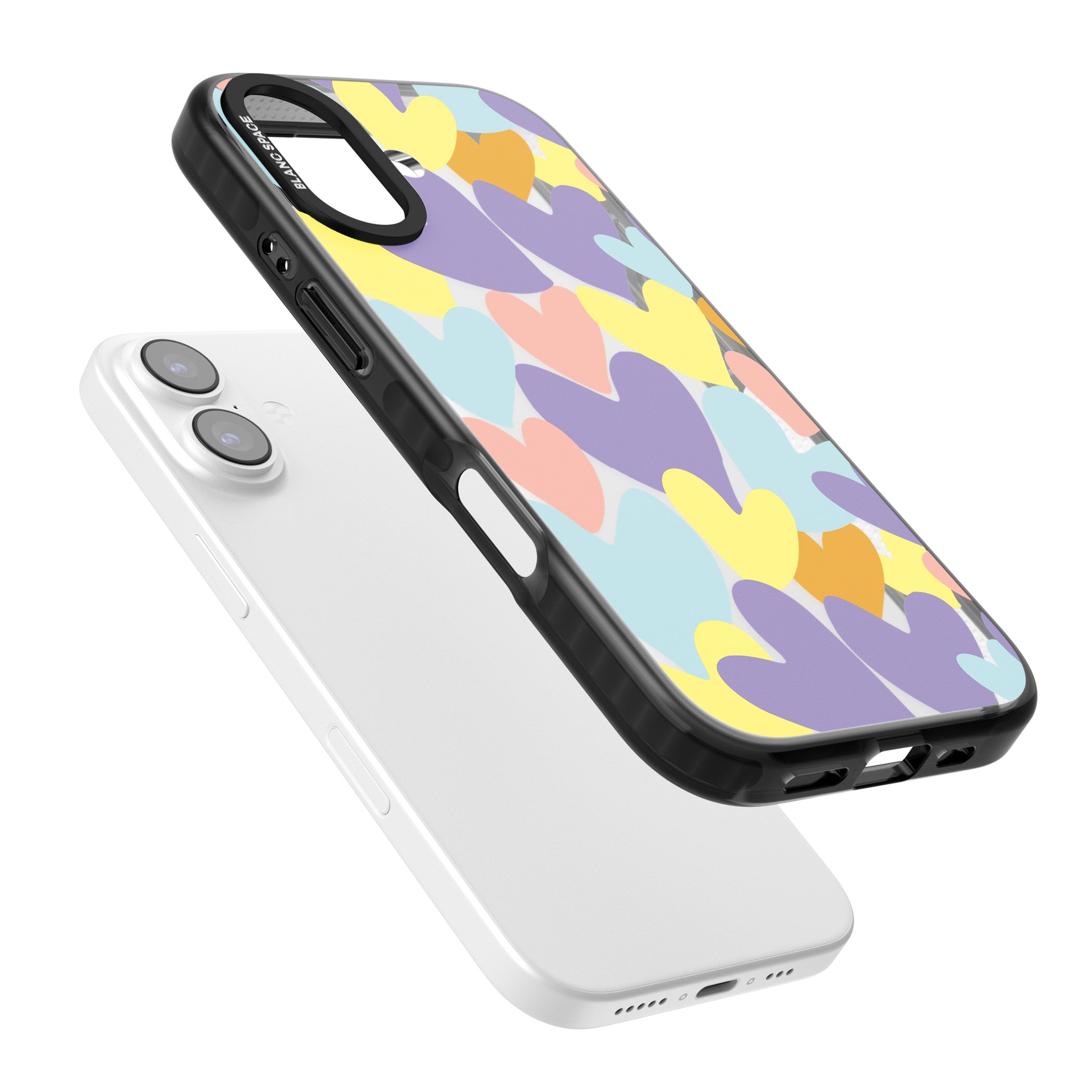 Pastel Hearts iPhone 17 Impact Black Phone Case Colours