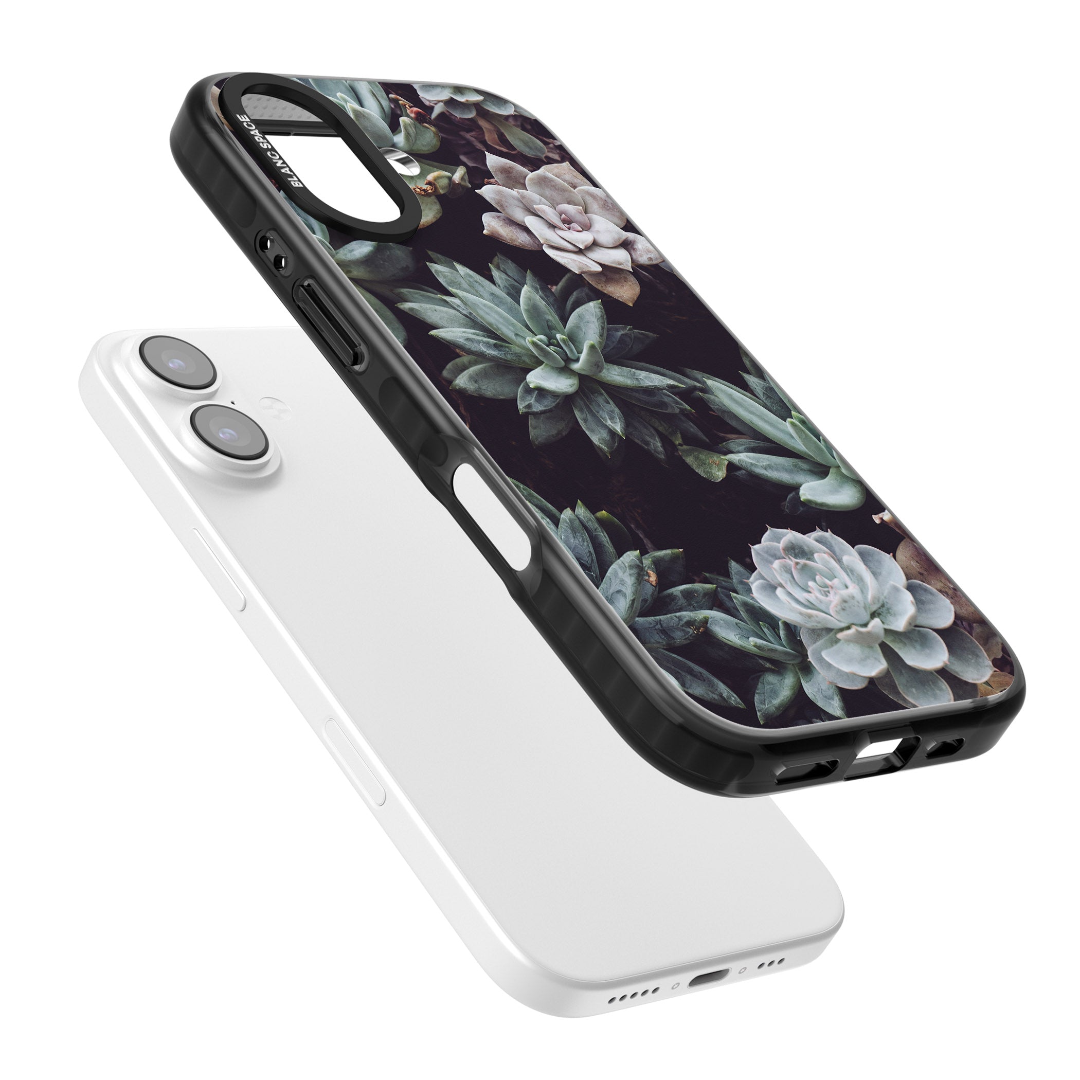 Succulent Bloom Mixed iPhone 17 Impact Black Phone Case Colours
