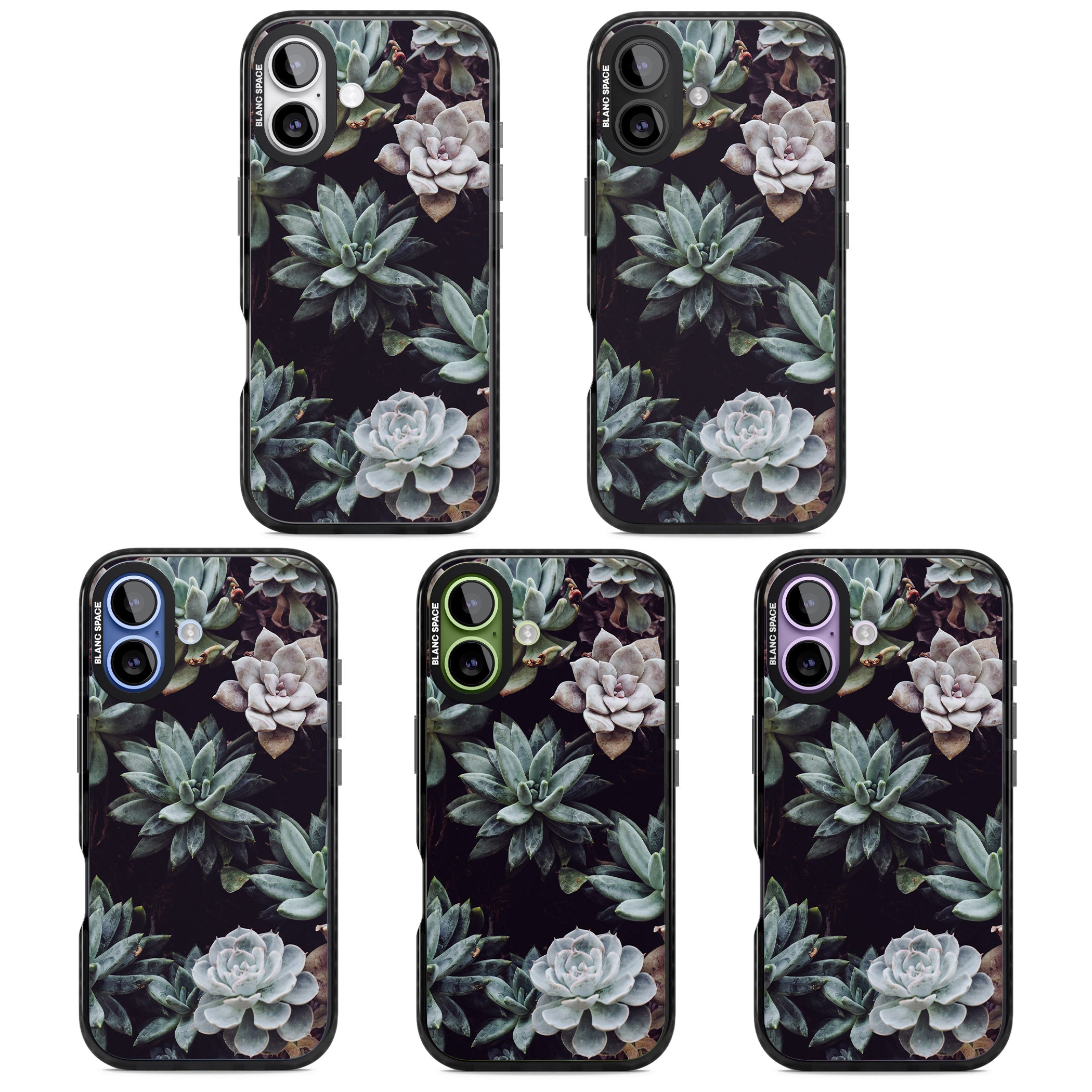 Succulent Bloom Mixed iPhone 17 Impact Black Phone Case APT Impact Protection