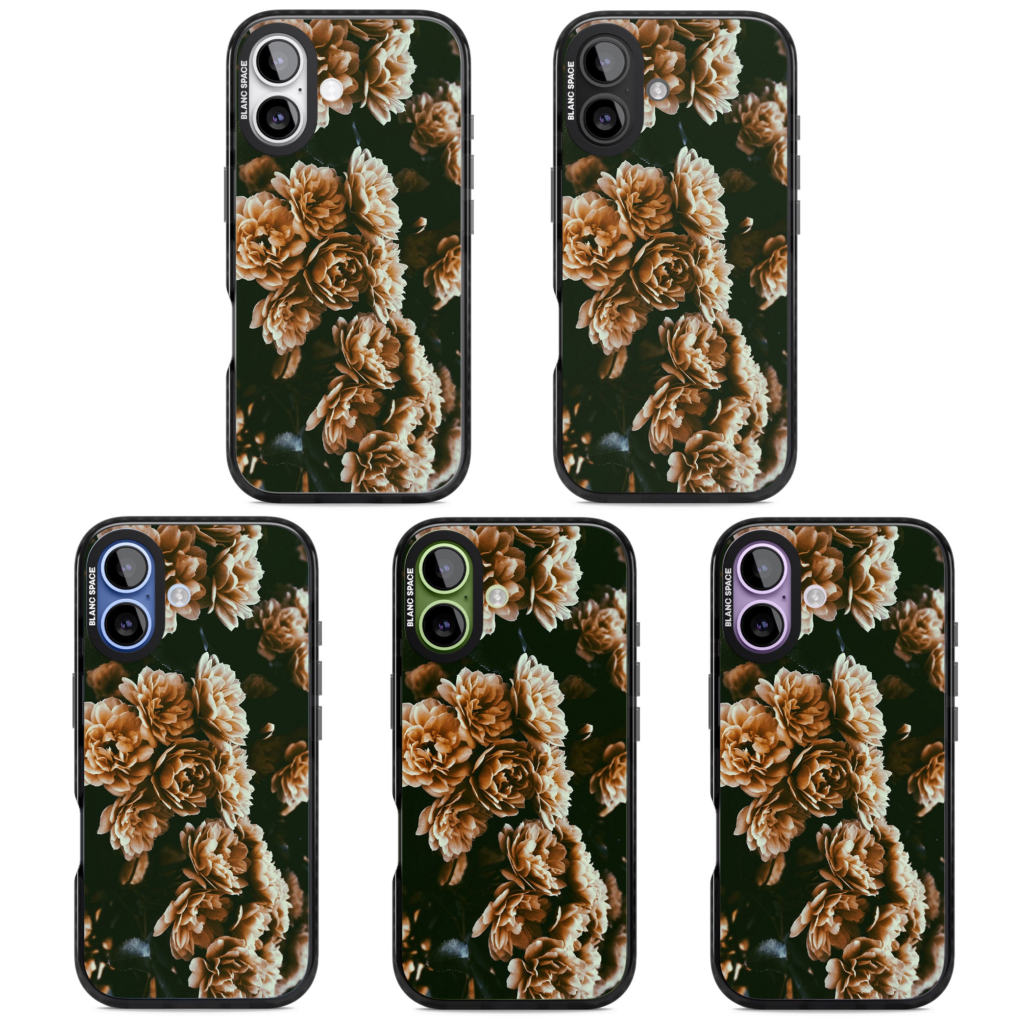 Moody Peony iPhone 17 Impact Black Phone Case APT Impact Protection