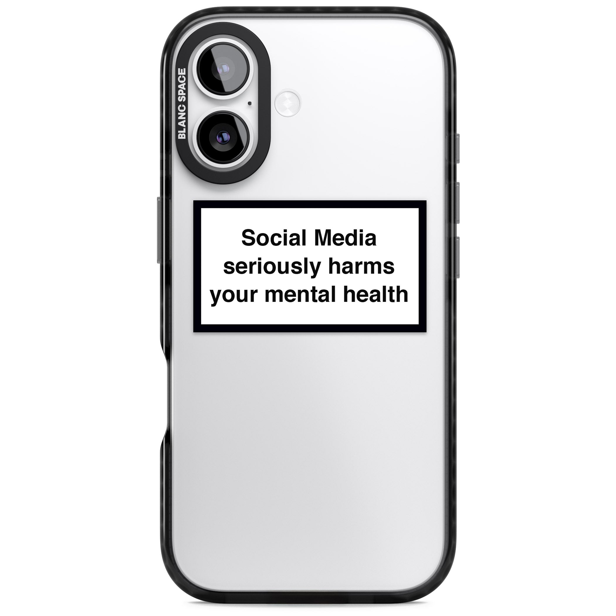 Social Media Quote iPhone 17 Impact Black Phone Case