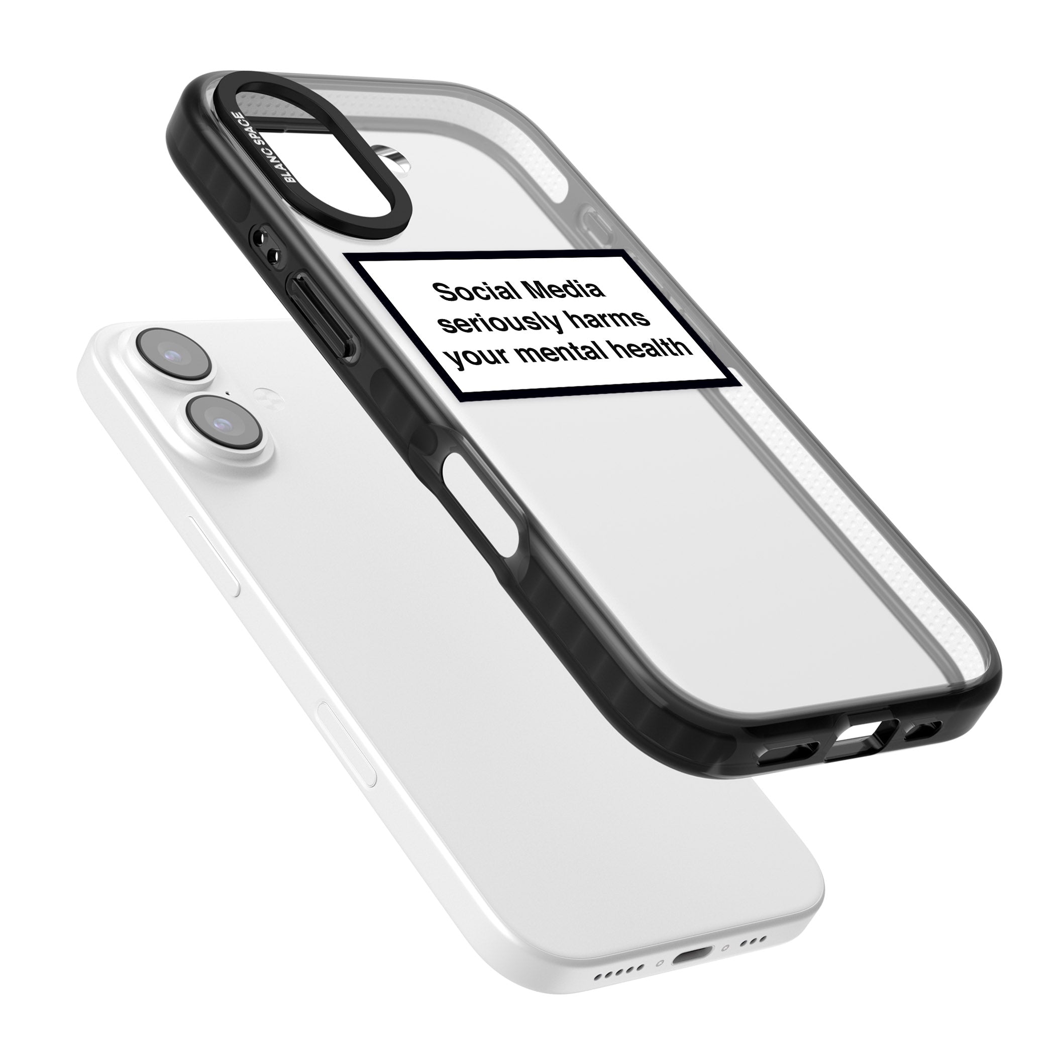 Social Media Quote iPhone 17 Impact Black Phone Case Colours