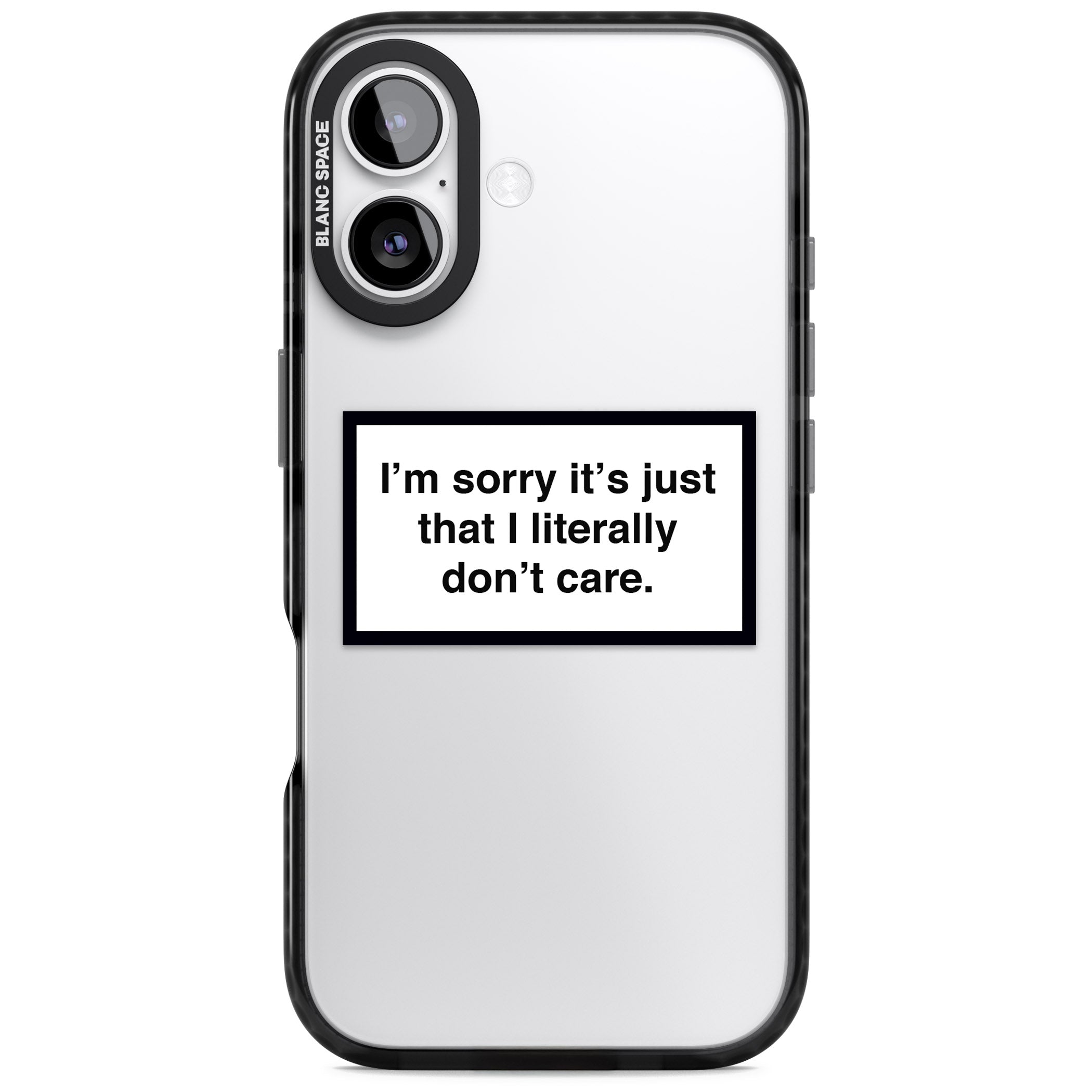 Literally Don'T Care iPhone 17 Impact Black Phone Case