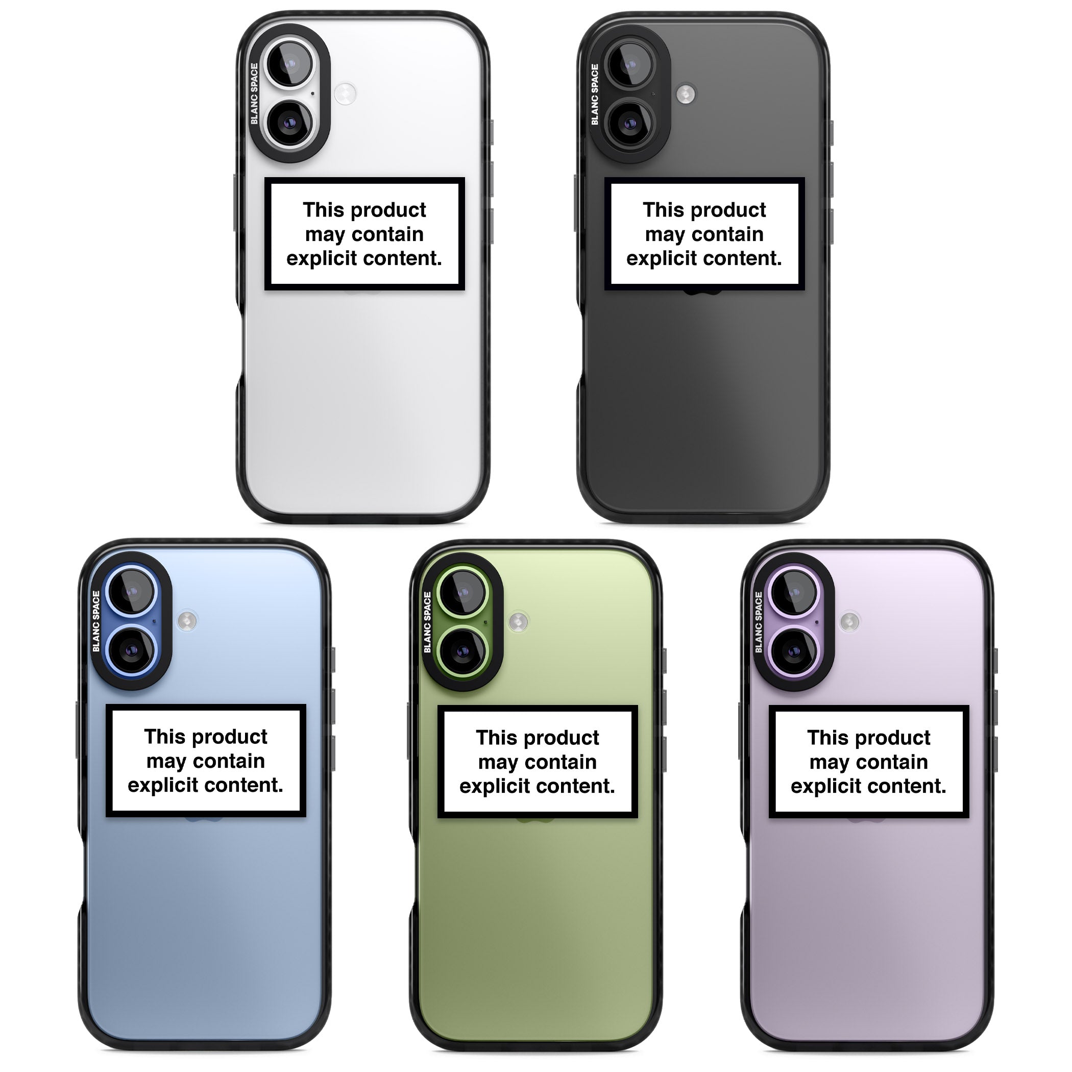 Contains Explicit Content iPhone 17 Impact Black Phone Case APT Impact Protection