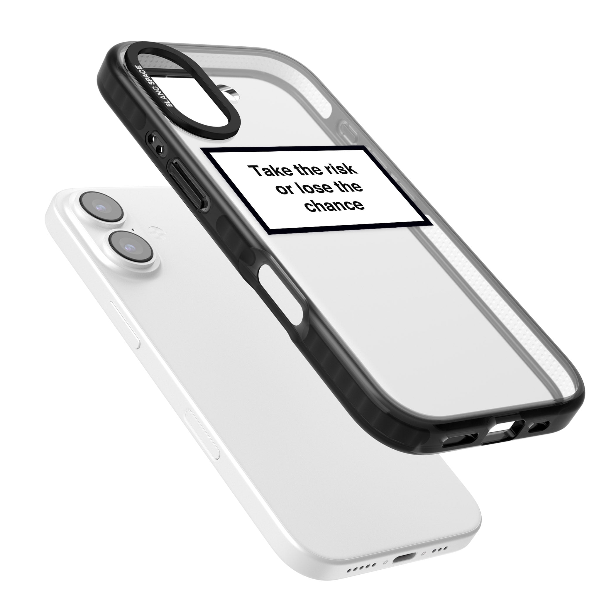Take The Risk Or Lose The Chance iPhone 17 Impact Black Phone Case Colours