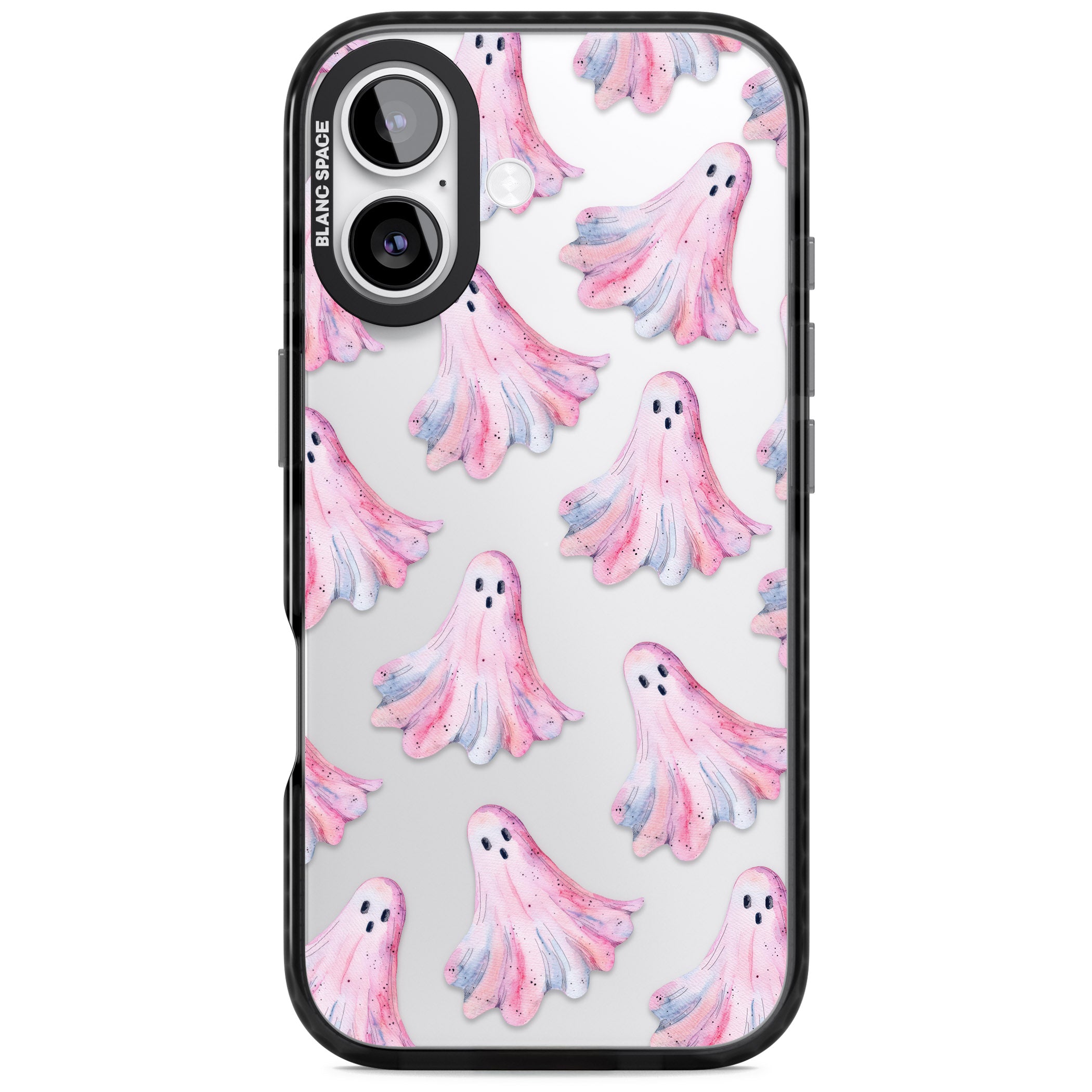 Pink Ghosts iPhone 17 Impact Black Phone Case