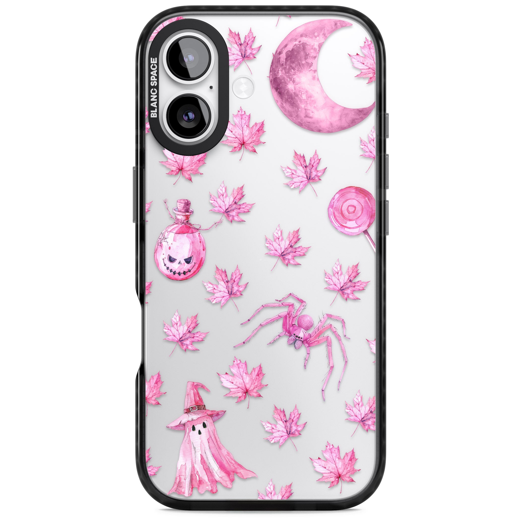 Pink Moon Maple iPhone 17 Impact Black Phone Case