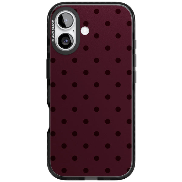 Burgundy Polka Dot