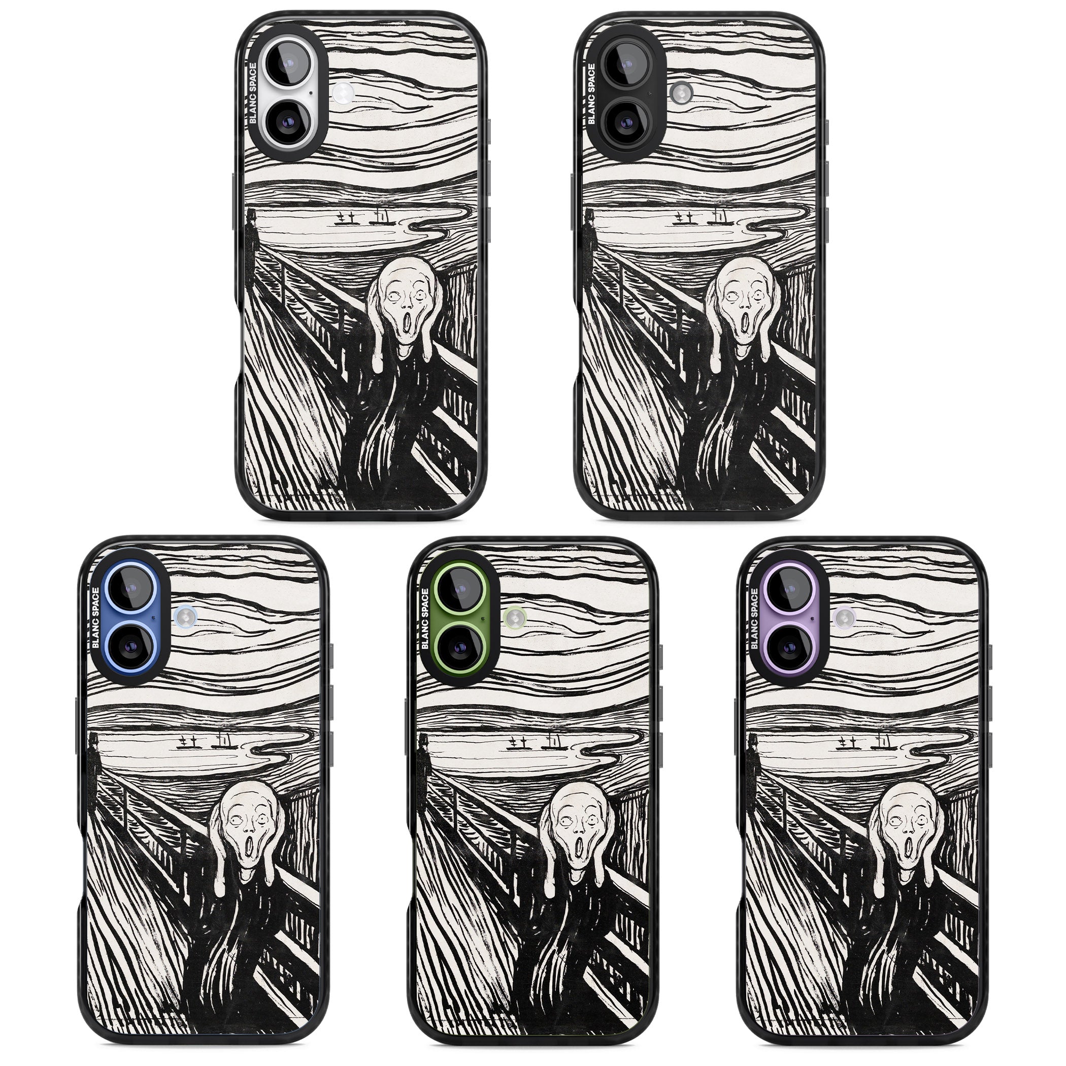 The Scream iPhone 17 Impact Black Phone Case APT Impact Protection