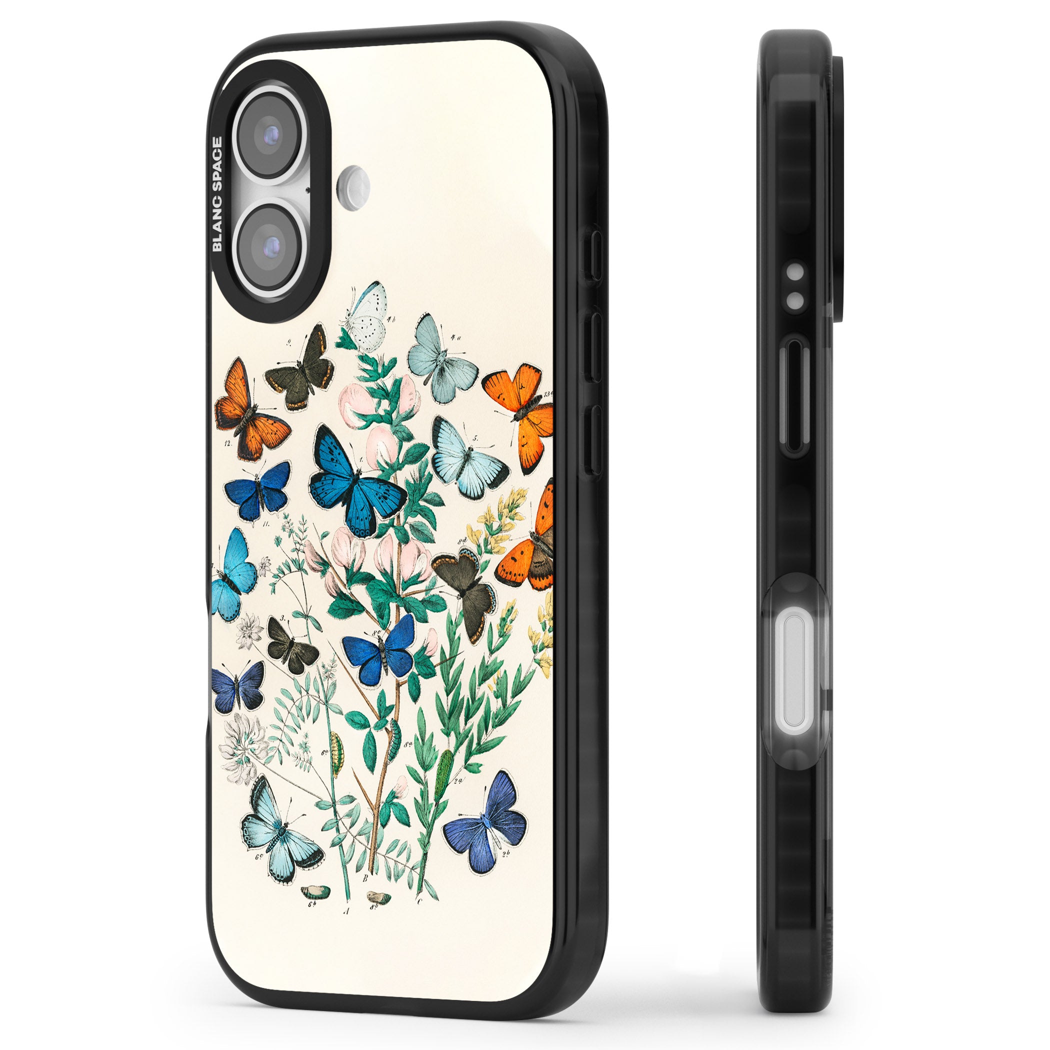 European Butterflies iPhone 17 Impact Black Phone Case Side Profile