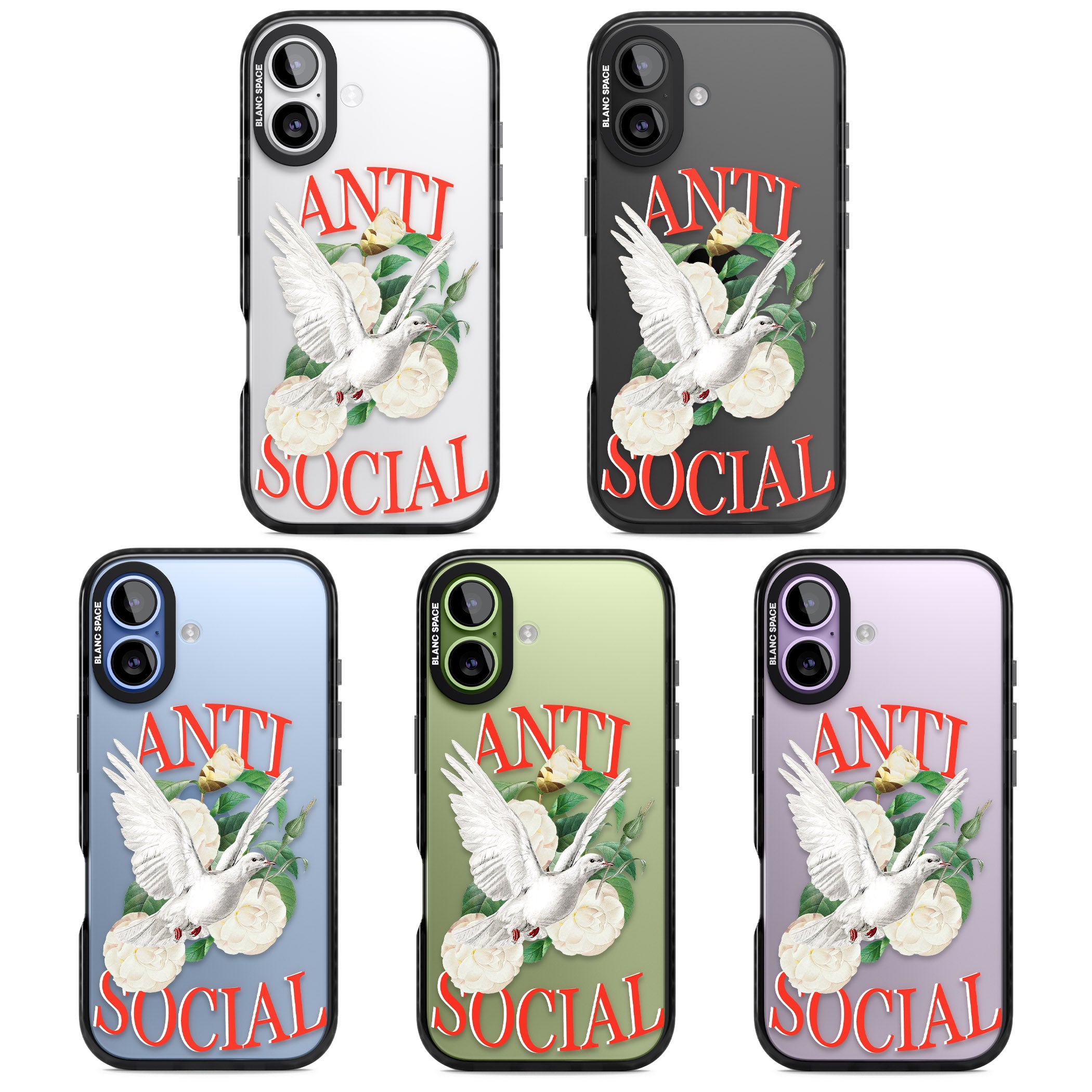 Anti Social iPhone 17 Impact Black Phone Case APT Impact Protection