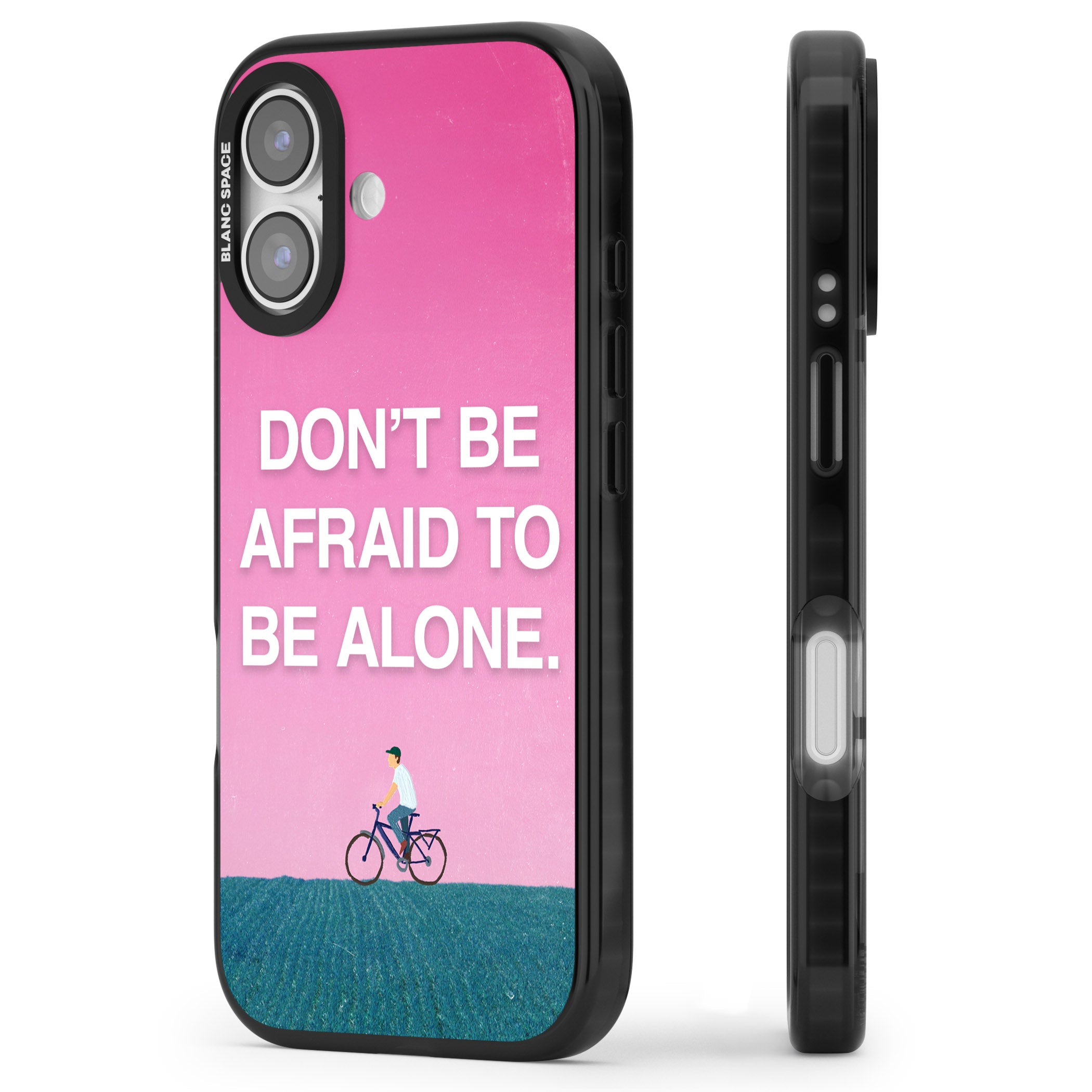 Don'T Be Afraid To Be Alone iPhone 17 Impact Black Phone Case Side Profile
