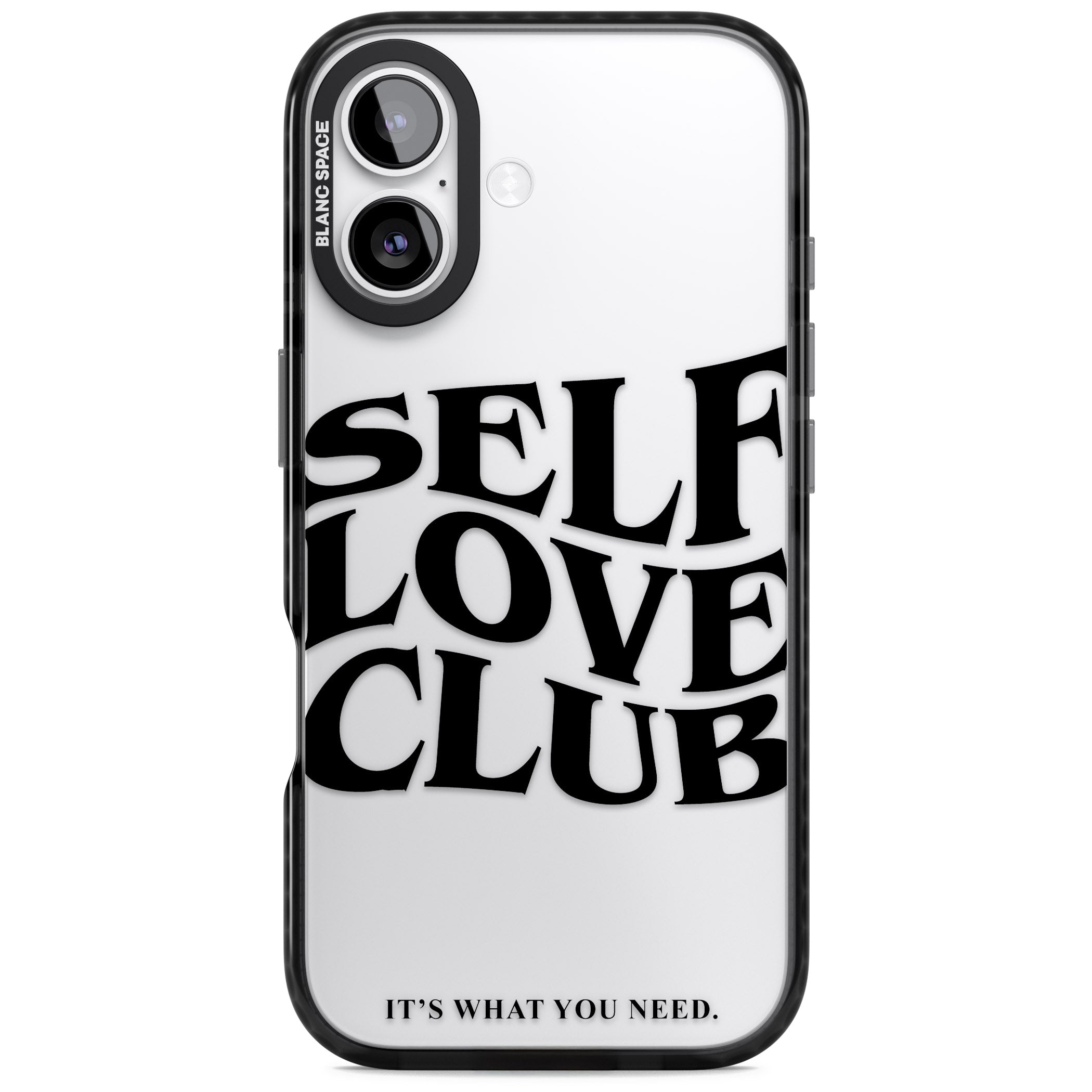 Self Love Club Black iPhone 17 Impact Black Phone Case