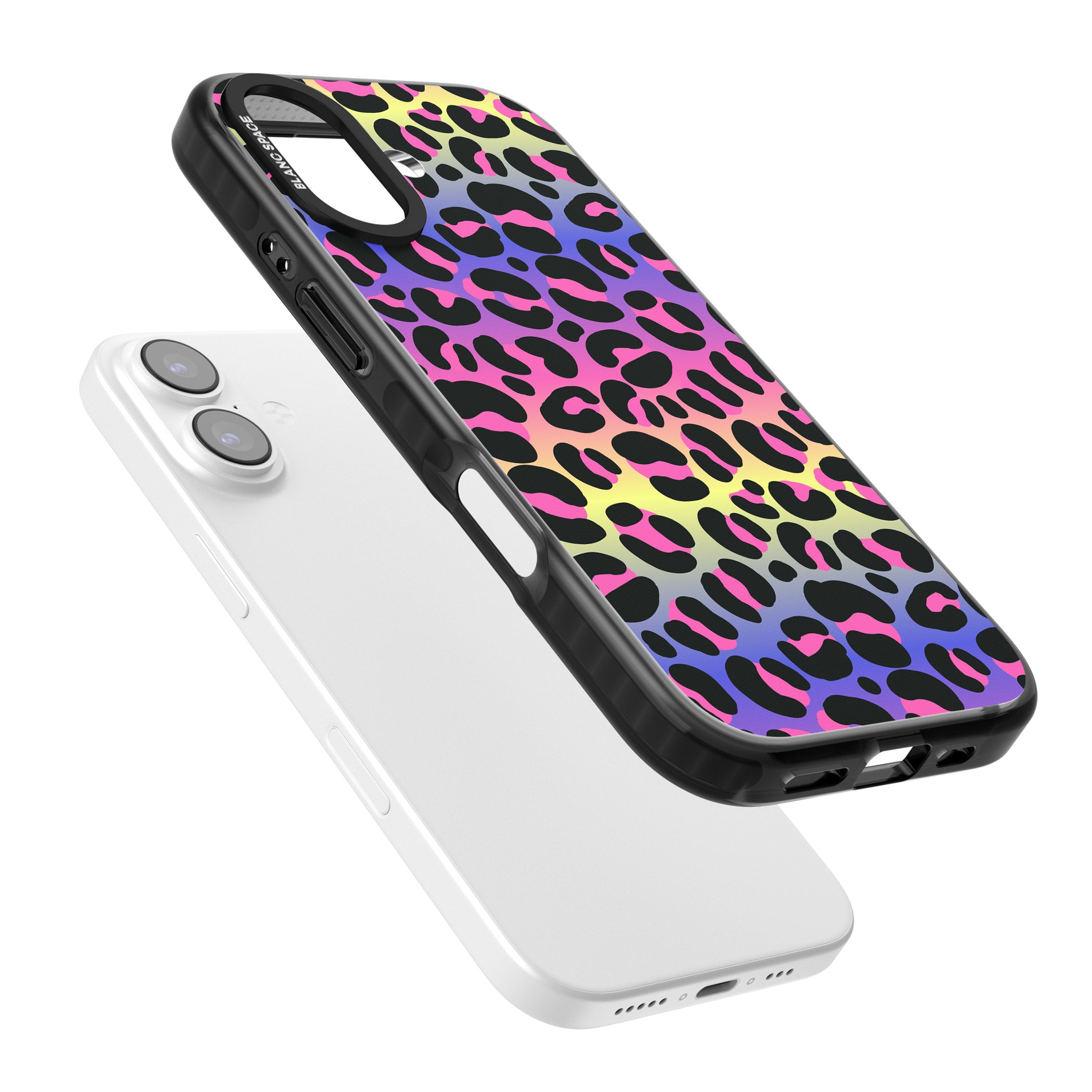 Rainbow Gradient Leopard iPhone 17 Impact Black Phone Case Colours