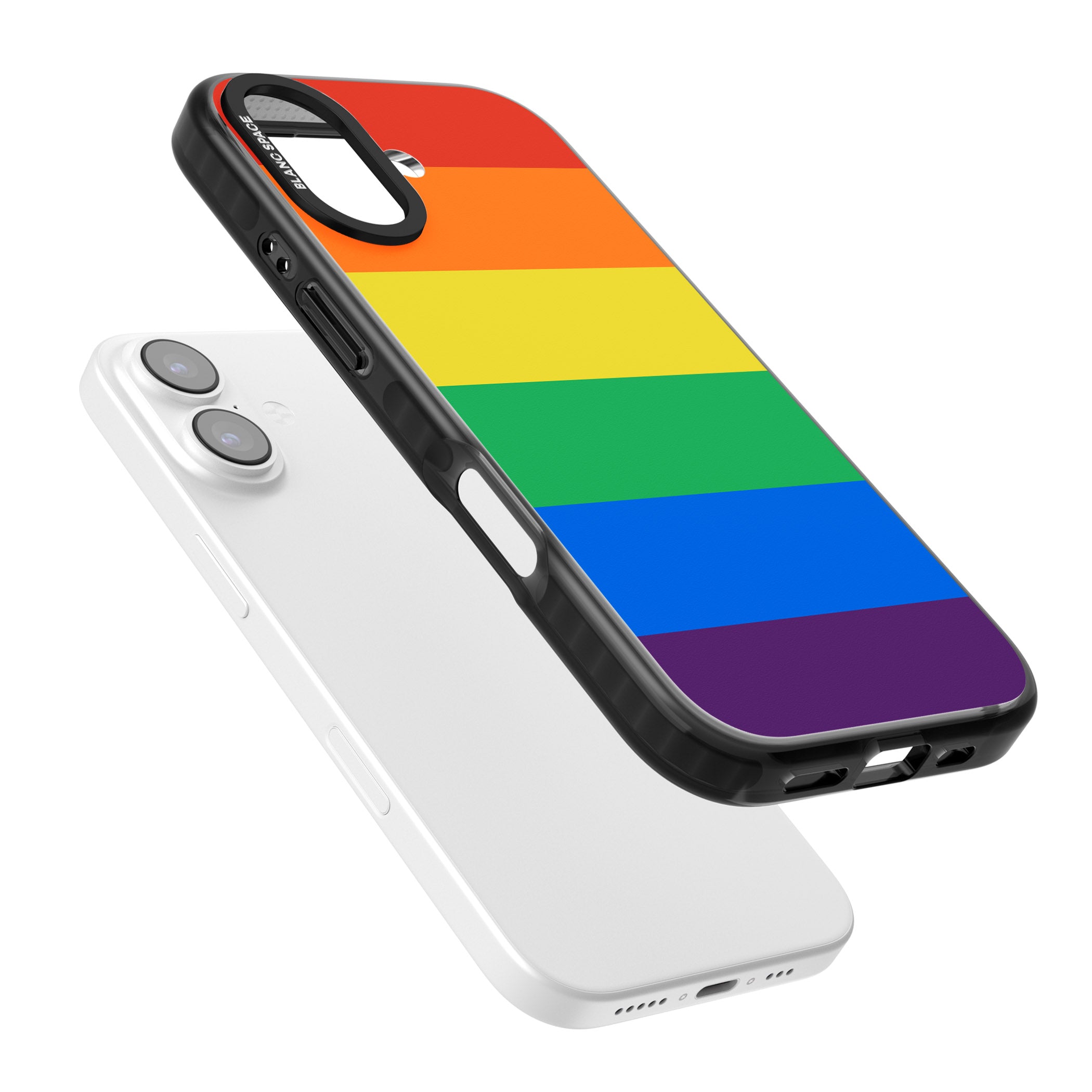 Rainbow Stripes iPhone 17 Impact Black Phone Case Colours