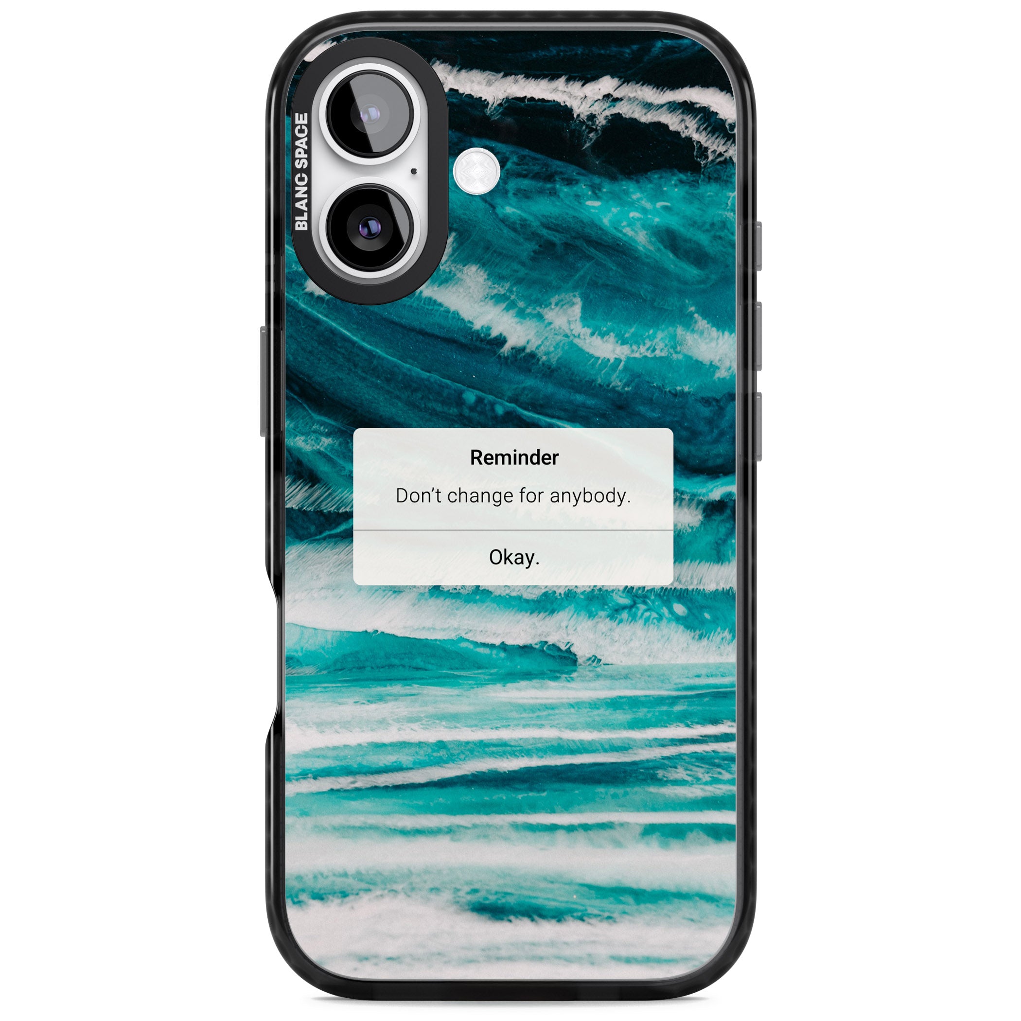 Ocean Vibe Reminder iPhone 17 Impact Black Phone Case