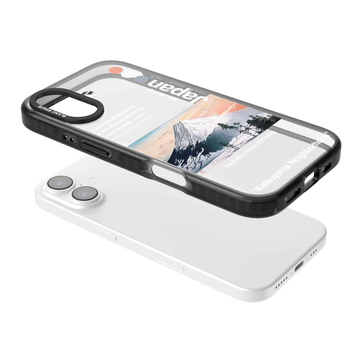 Katsuyama Neighborhood iPhone 16 / iPhone 16 Plus / iPhone 17 Impact Black Phone Case angled