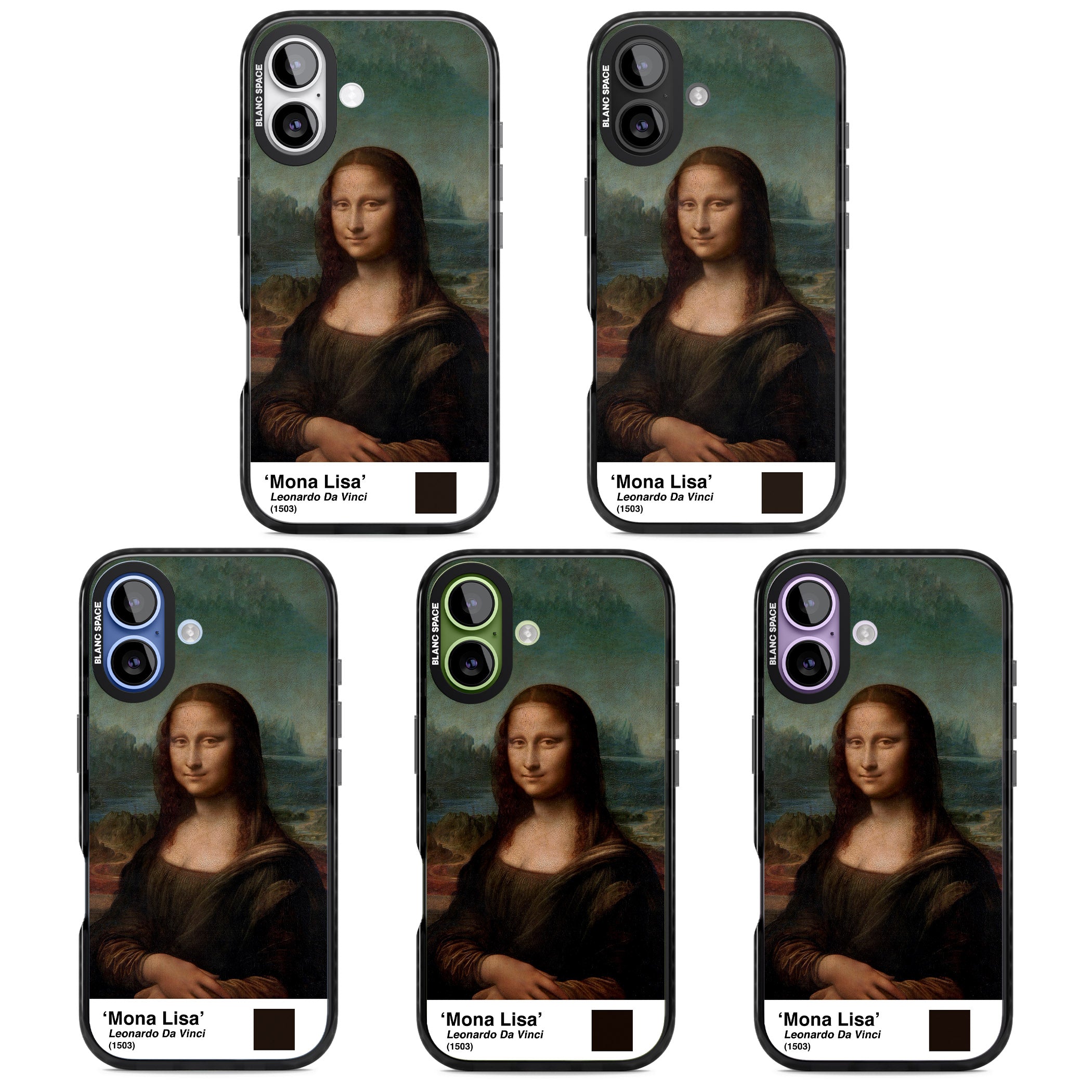 Mona Lisa iPhone 17 Impact Black Phone Case APT Impact Protection