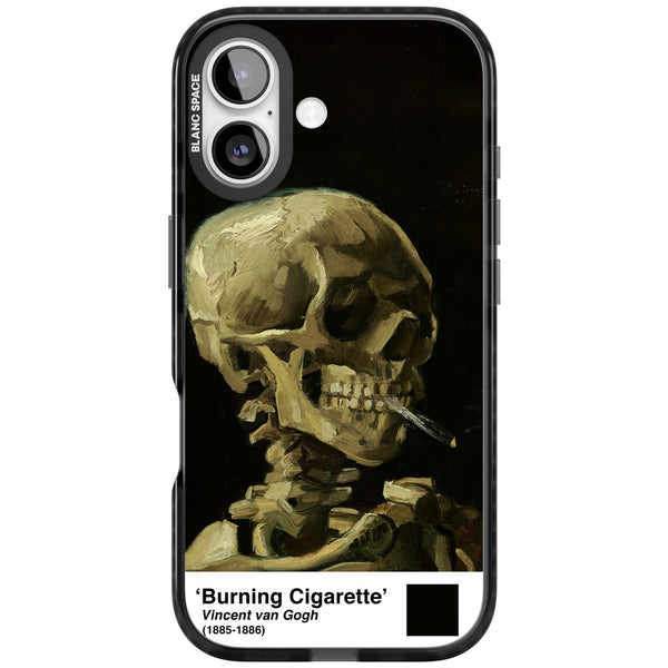 Skull Of A Skeleton With Burning Cigarette