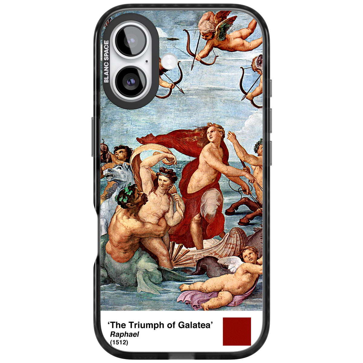 The Triumph Of Galatea iPhone 16 / iPhone 16 Plus / iPhone 17 Impact Black Phone Case front