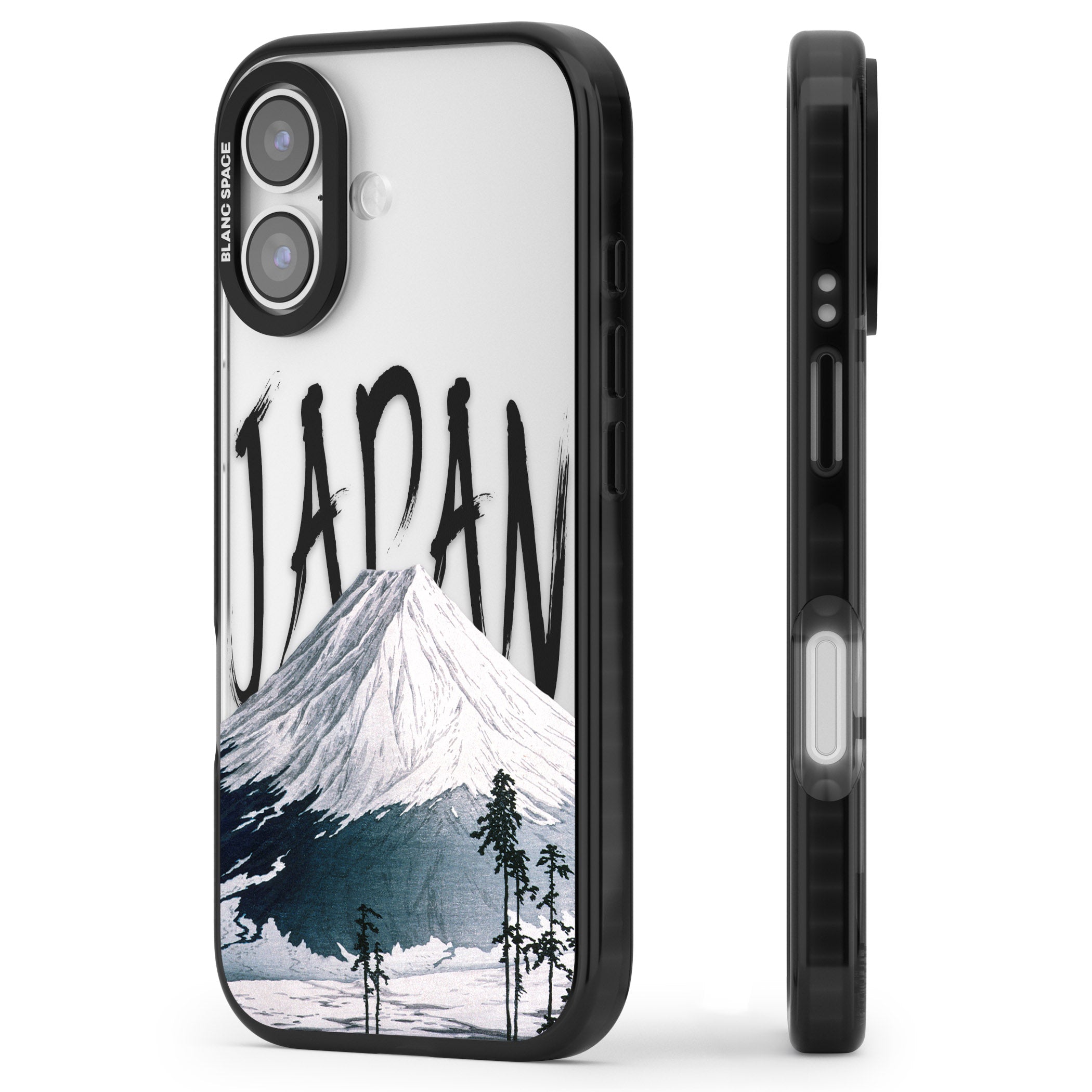 Mount Fuji Cutout iPhone 17 Impact Black Phone Case Side Profile