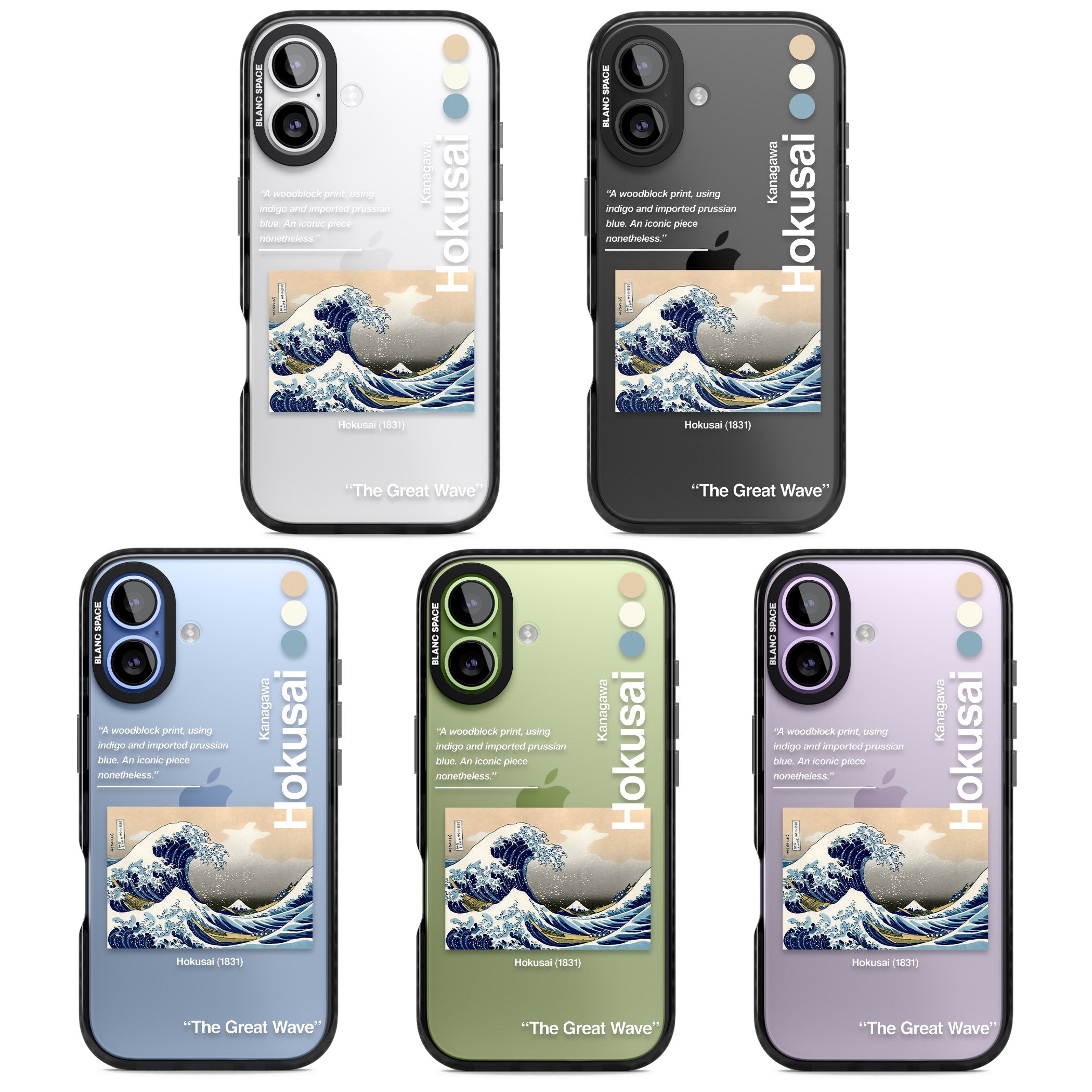 The Great Wave iPhone 17 Impact Black Phone Case APT Impact Protection