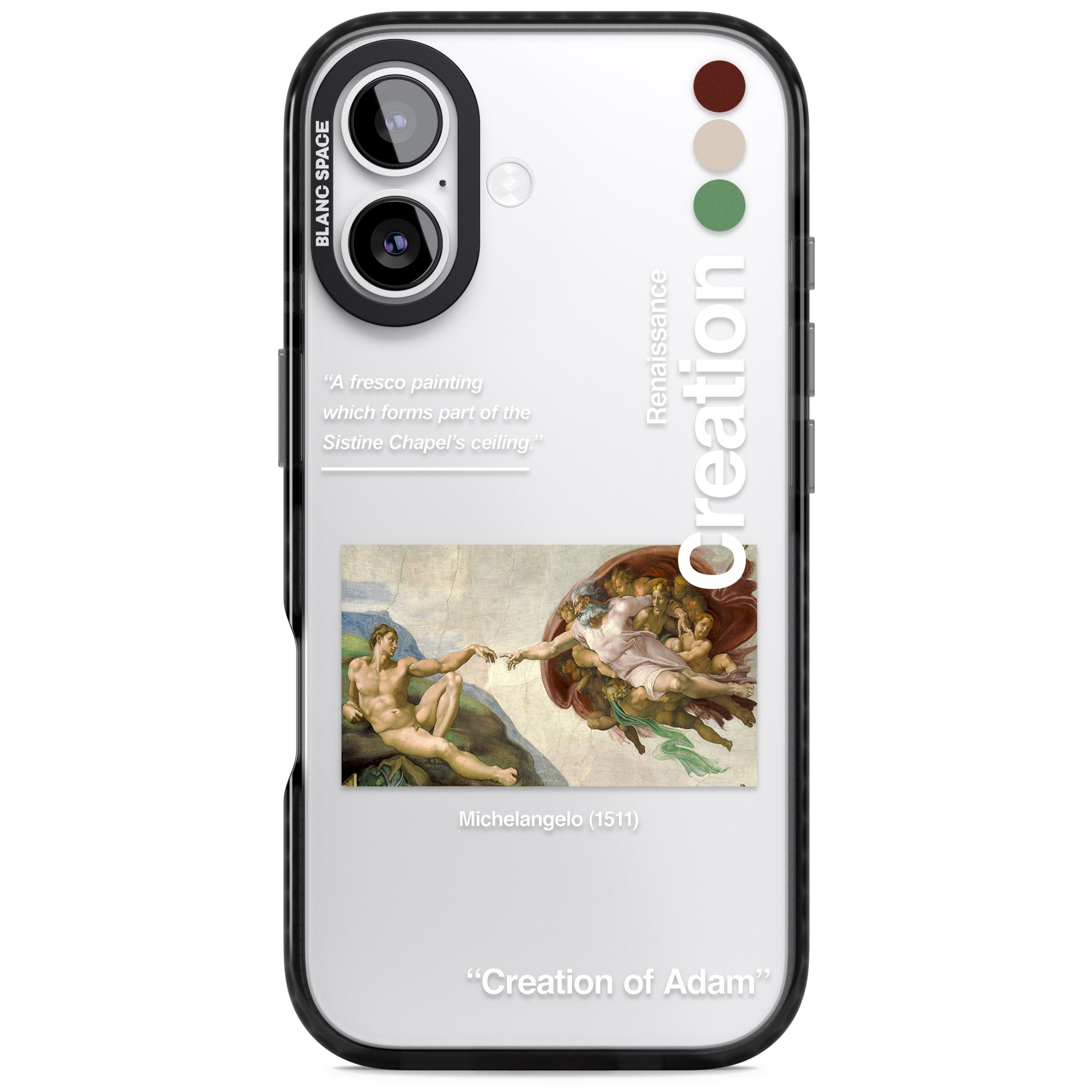 Creation Of Adam Michelangelo iPhone 17 Impact Black Phone Case